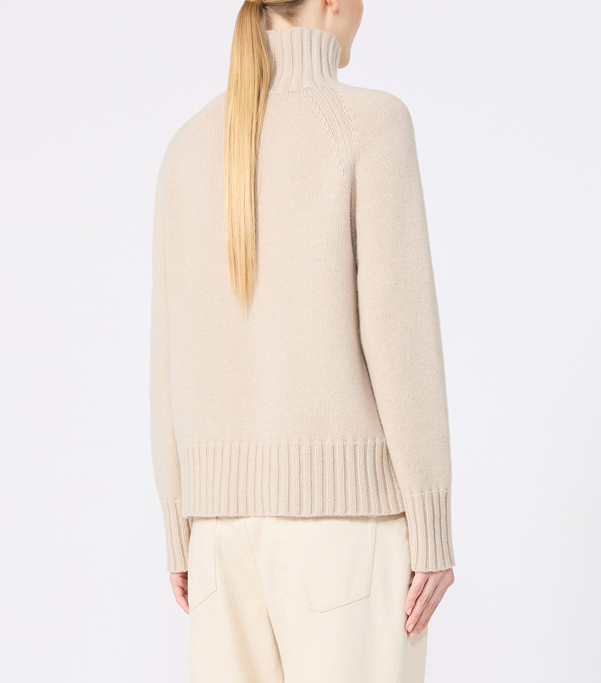 Max Mara Womens Wool-Cashmere Sweater Albino Image 4