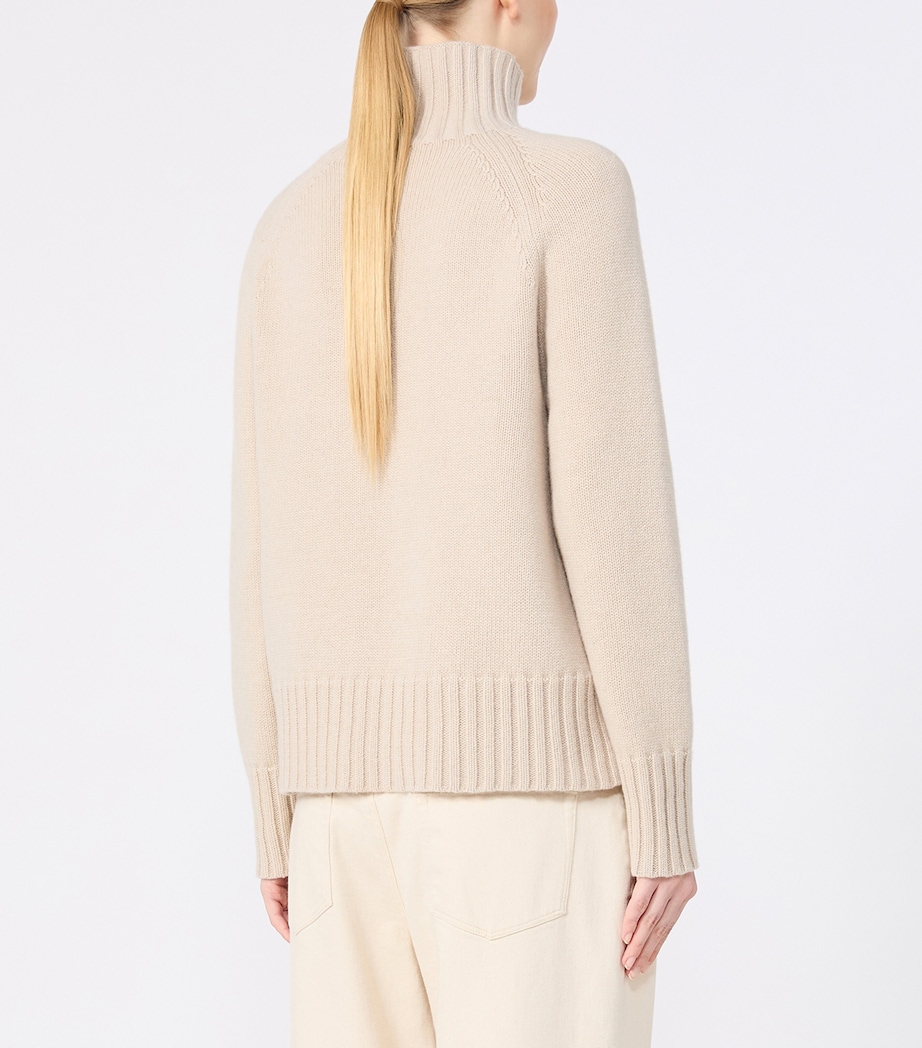 Max Mara Womens Wool-Cashmere Sweater Albino Image 4