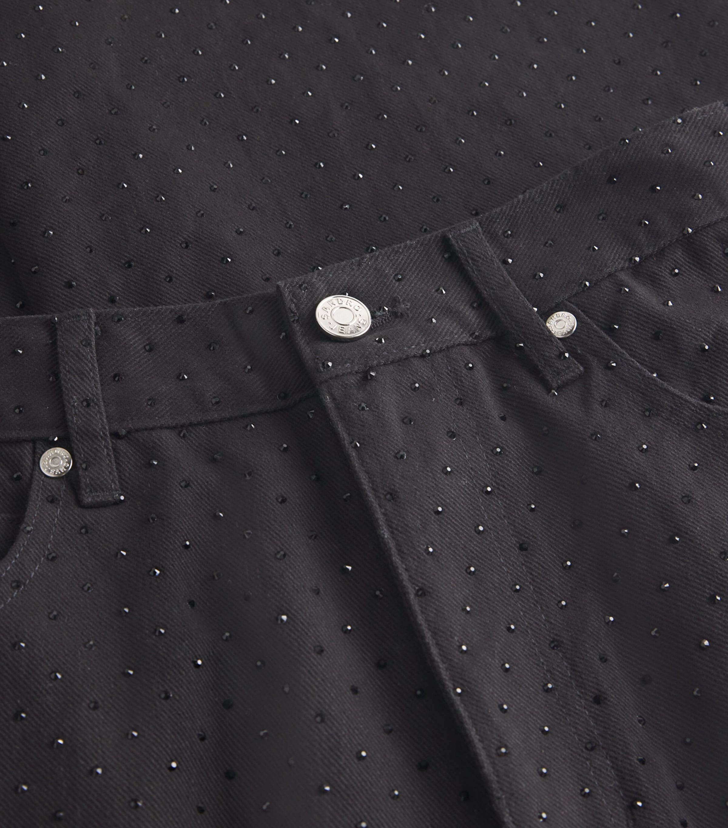 Embellished Wide-Leg Jeans BLACK Image 5