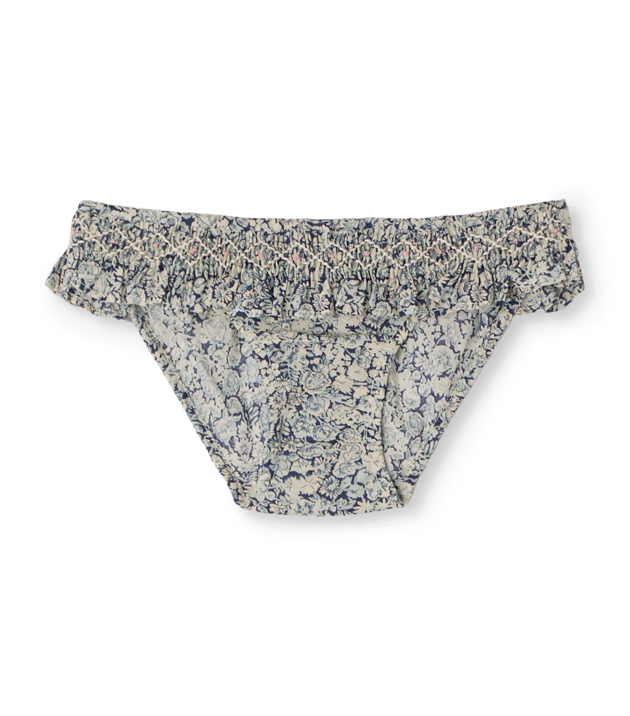Bonpoint Floral Print Bikini Bottoms (6-18 Months) Fl Bleu De Prusse Image 1