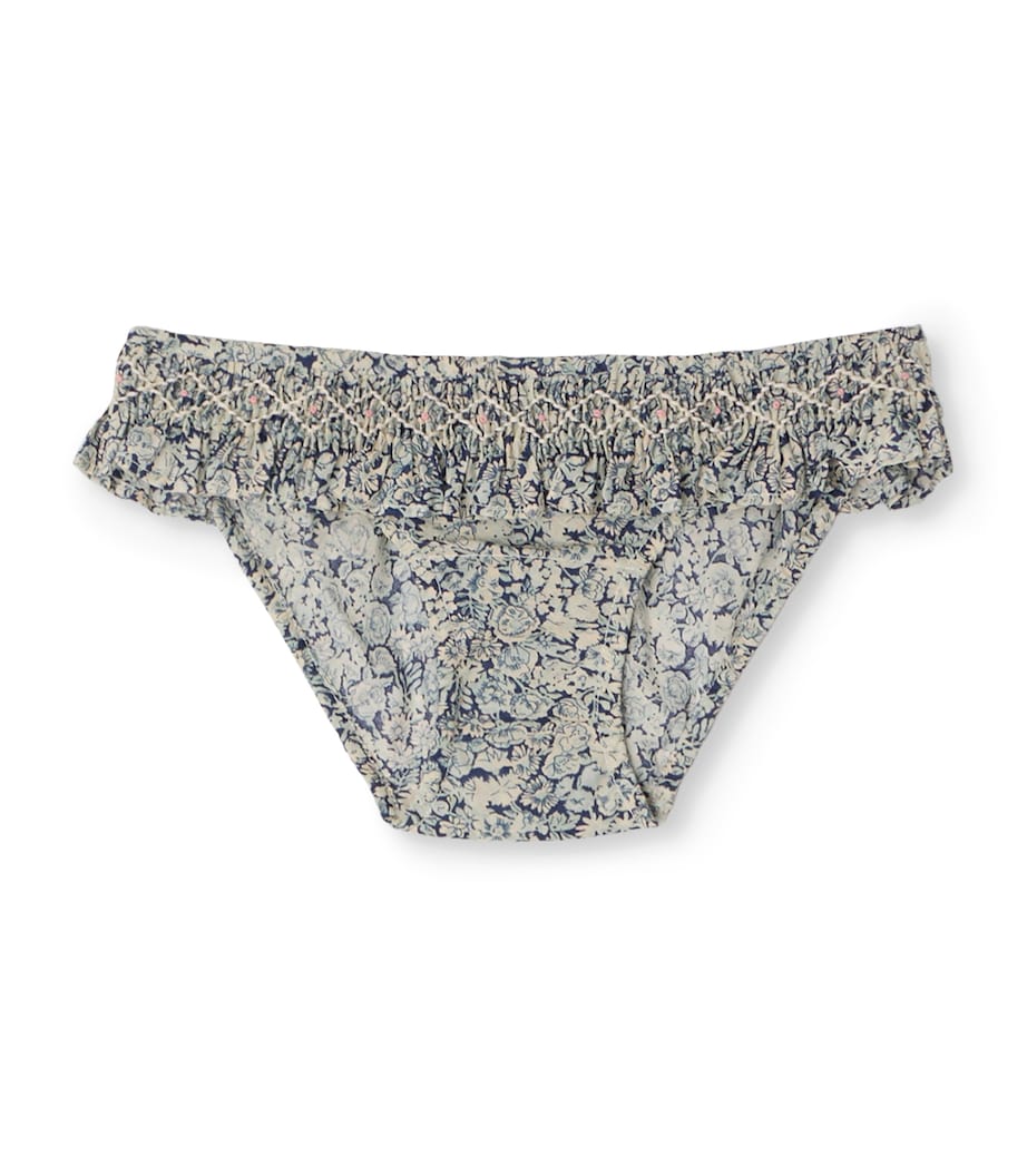 Bonpoint Floral Print Bikini Bottoms (6-18 Months) Fl Bleu De Prusse Image 1