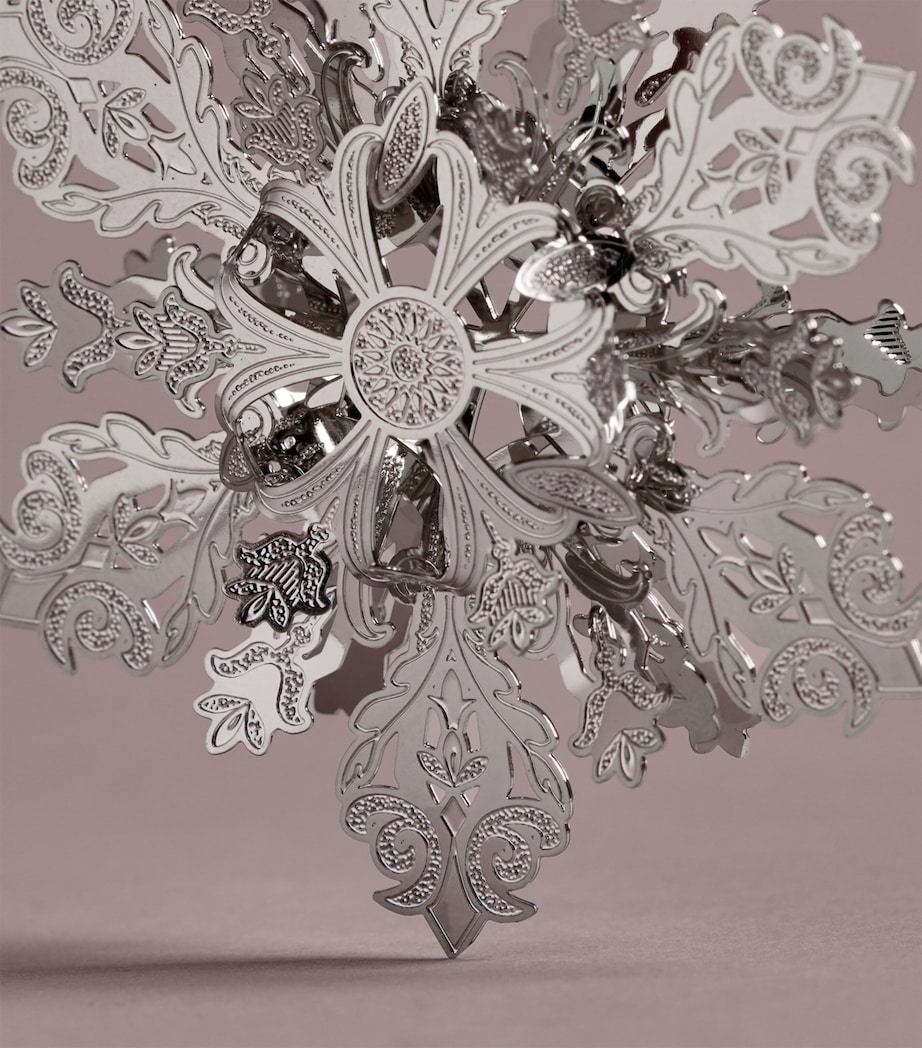 The London Christmas Company Gold-Plated Snowflake Tree Decoration Silver Image 2