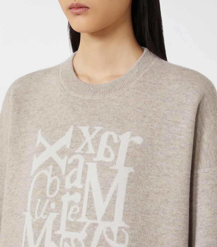 Wool-Blend Logo Sweater BEIGE Image 5