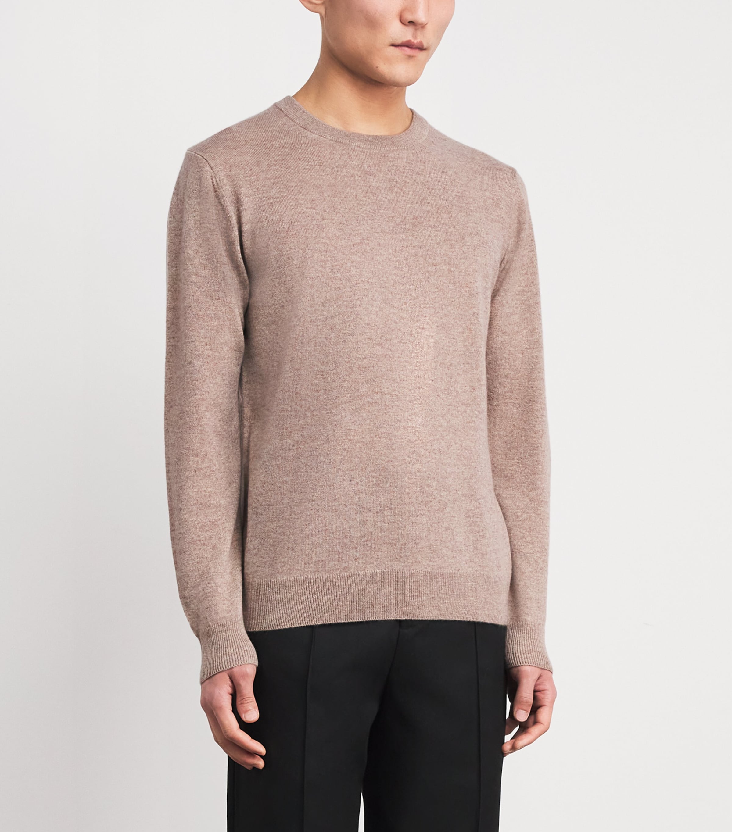 Cashmere Crew-Neck Sweater WHAO OATMEAL MELANGE Image 3