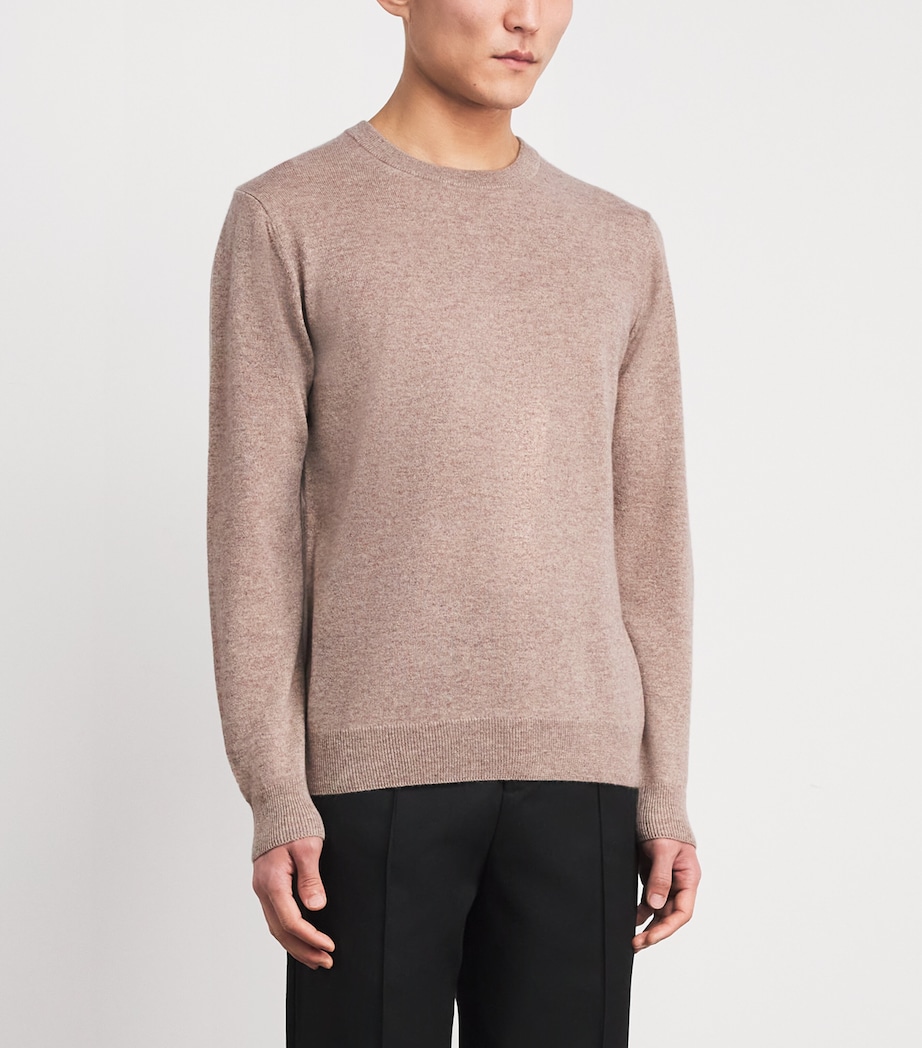 Cashmere Crew-Neck Sweater WHAO OATMEAL MELANGE Image 3