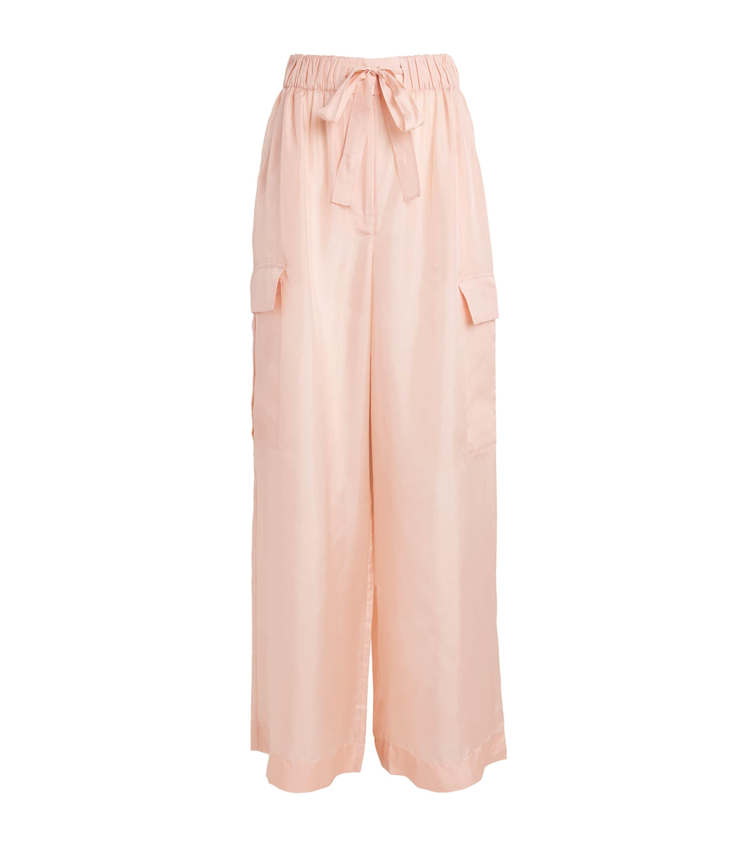 Zimmermann Silk Patch-pocket Halliday Trousers In Pink