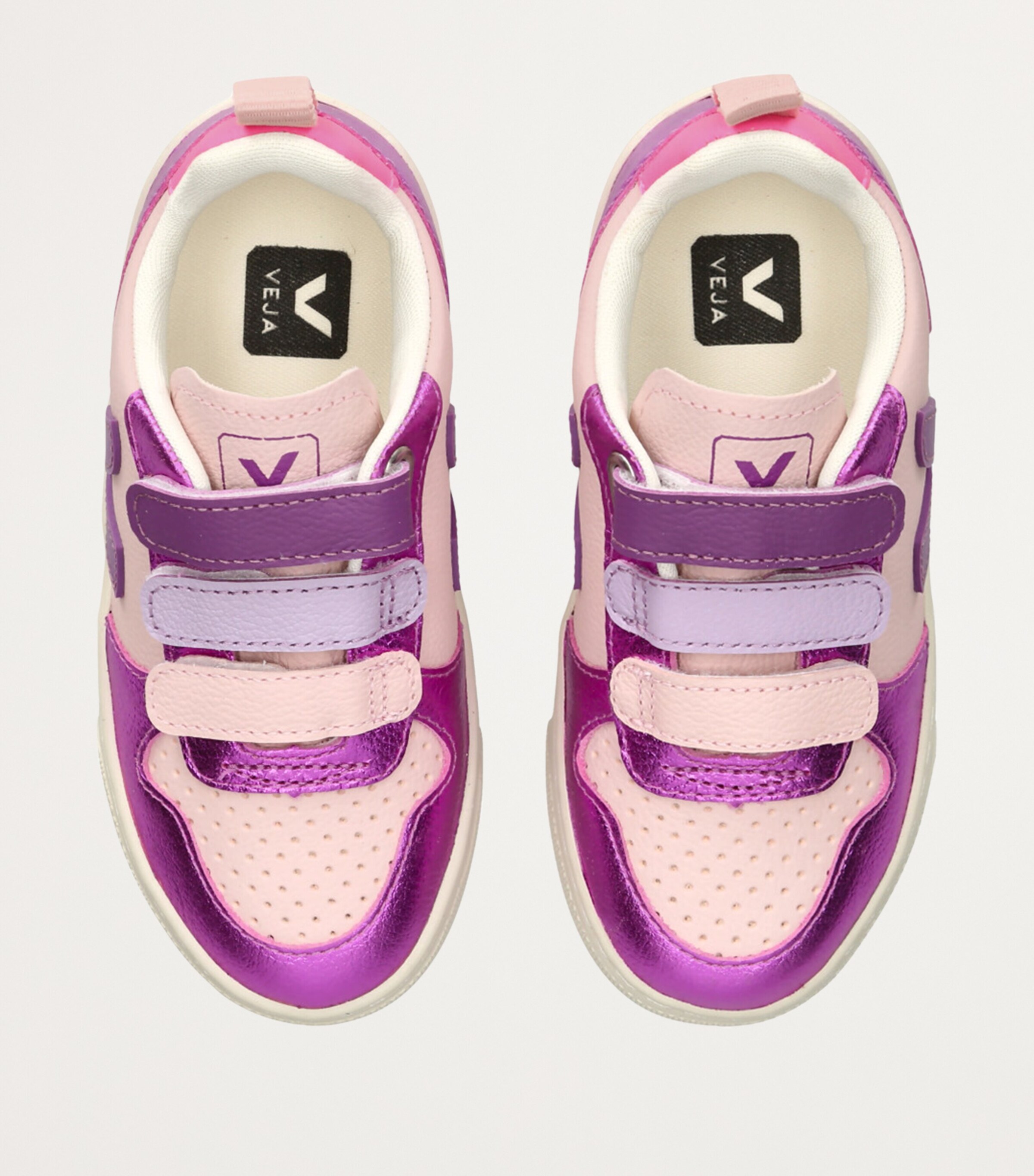 Leather V-10 Sneakers PINK COMB Image 4