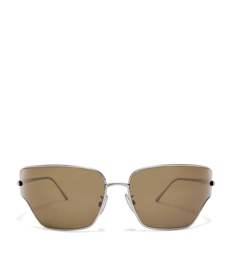 LOEWE Metal Arch Sunglasses Solid Khaki Green Image 1