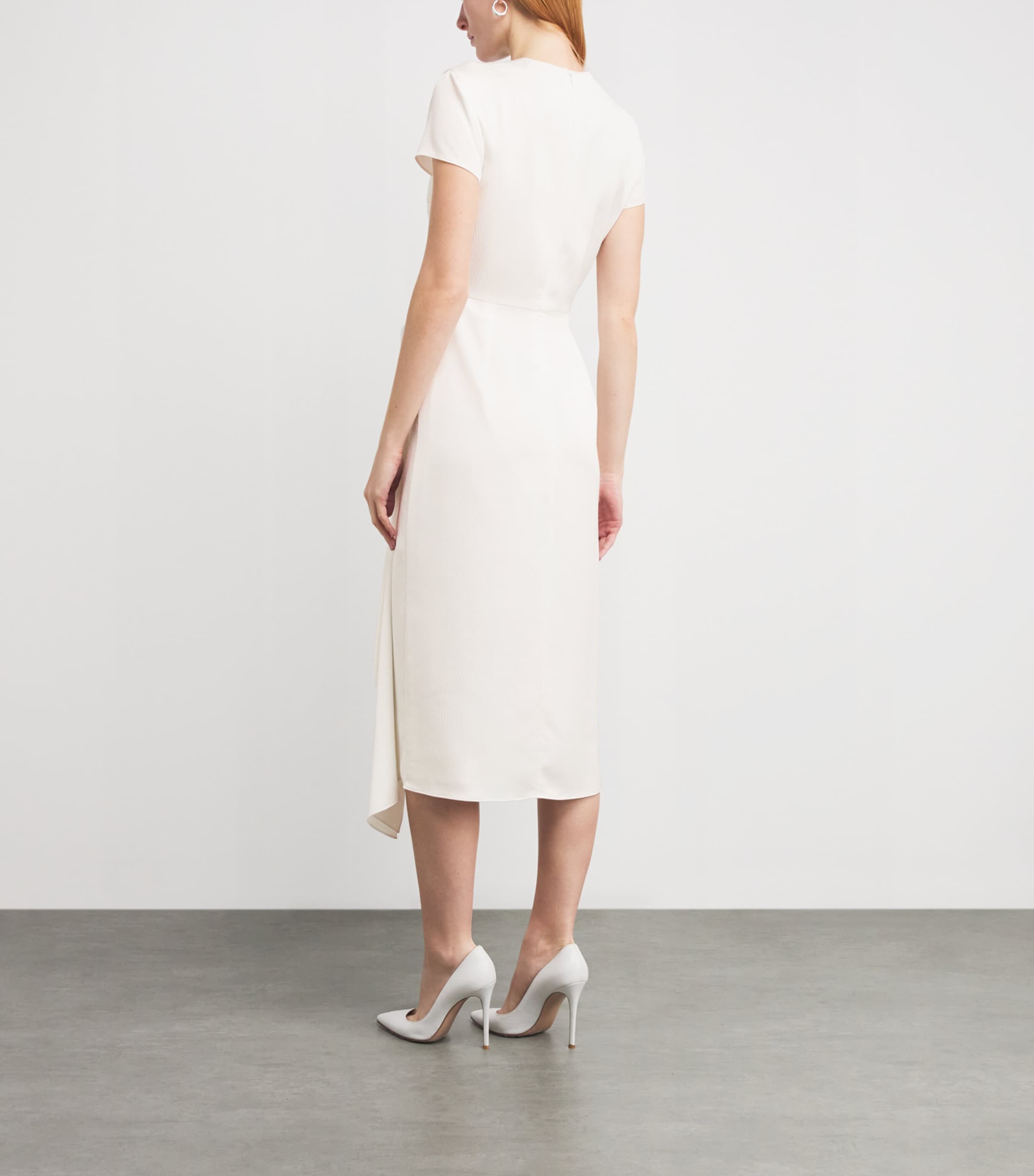 Draped Irene Midi Dress IVORY Image 3