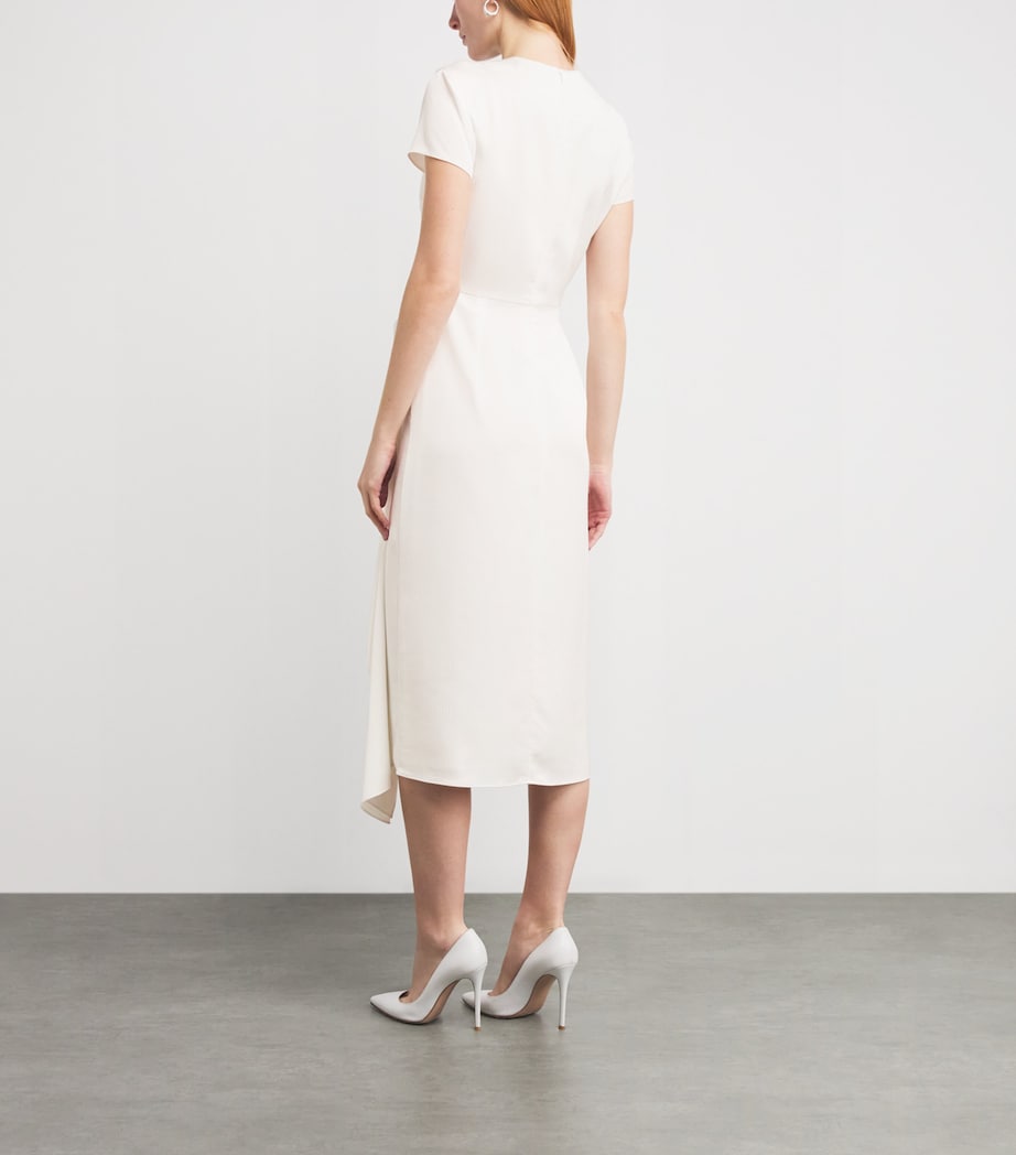Draped Irene Midi Dress IVORY Image 3