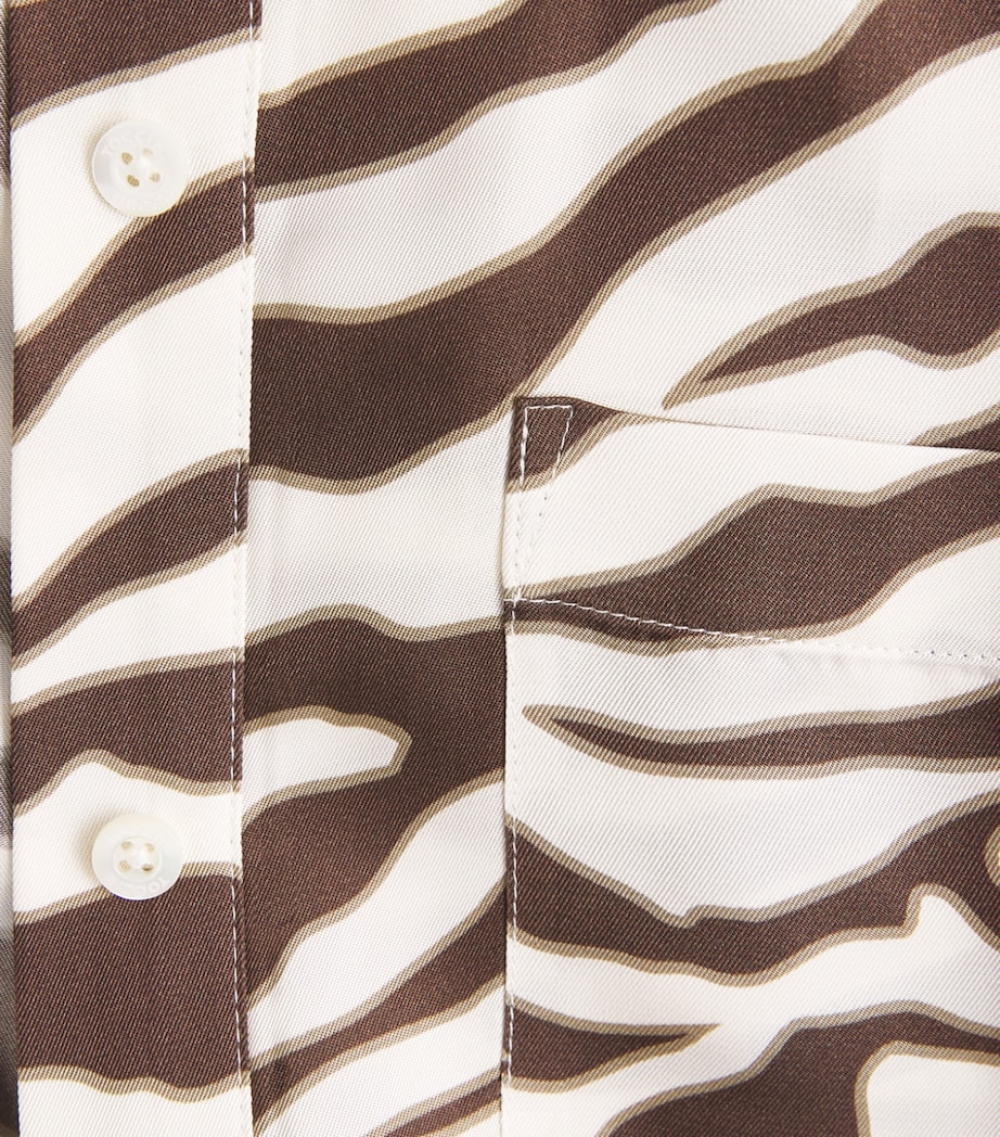 Toccin Womens Zebra Serena Midi Shirt Dress Natural Zebra Image 6
