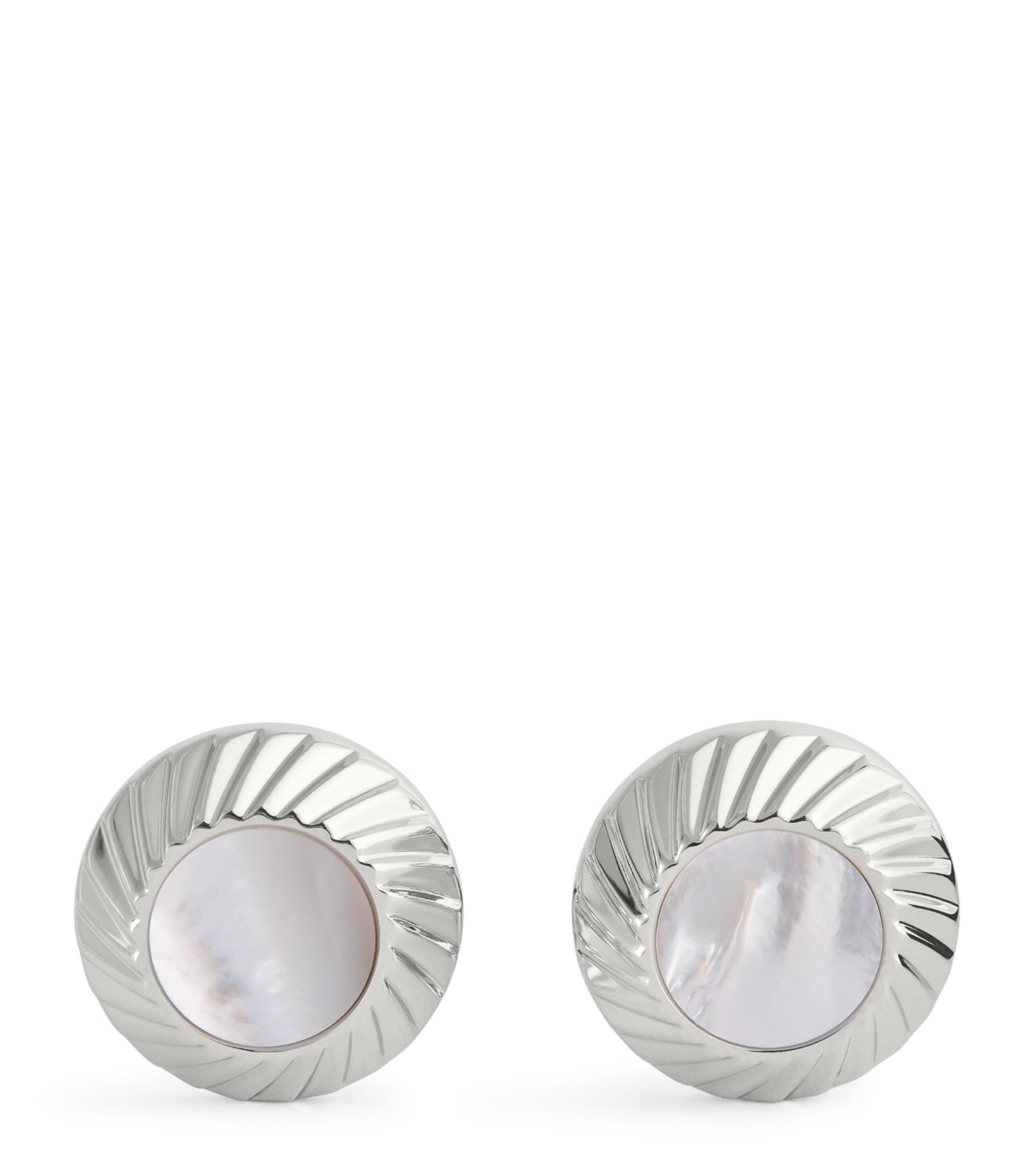 DUNHILL STERLING SILVER TRANSMISSION CUFFLINKS 