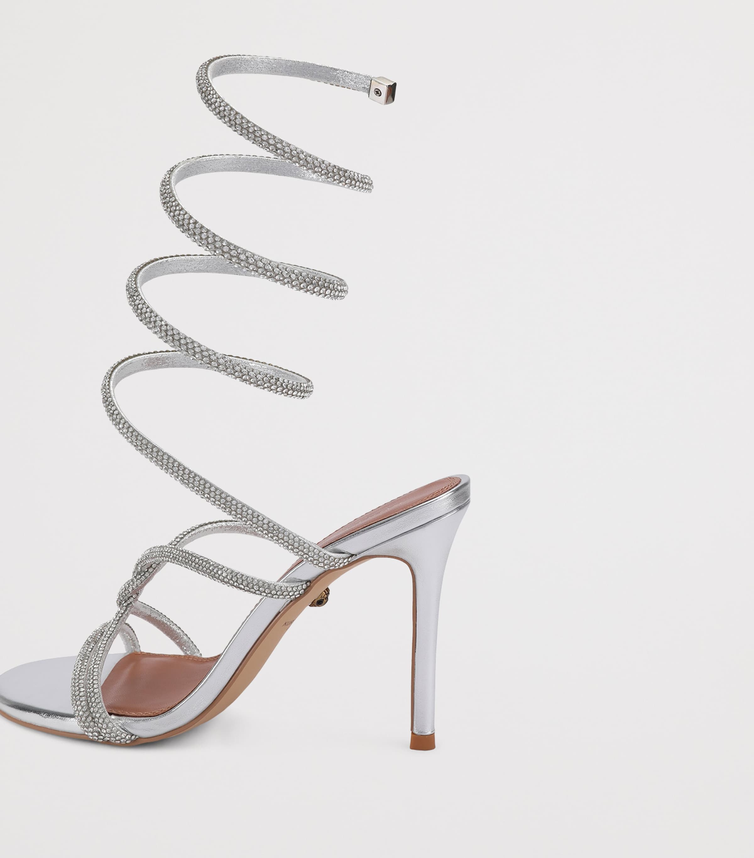 Kurt Geiger London Embellished Spiral Sandals 90 Silver Image 3