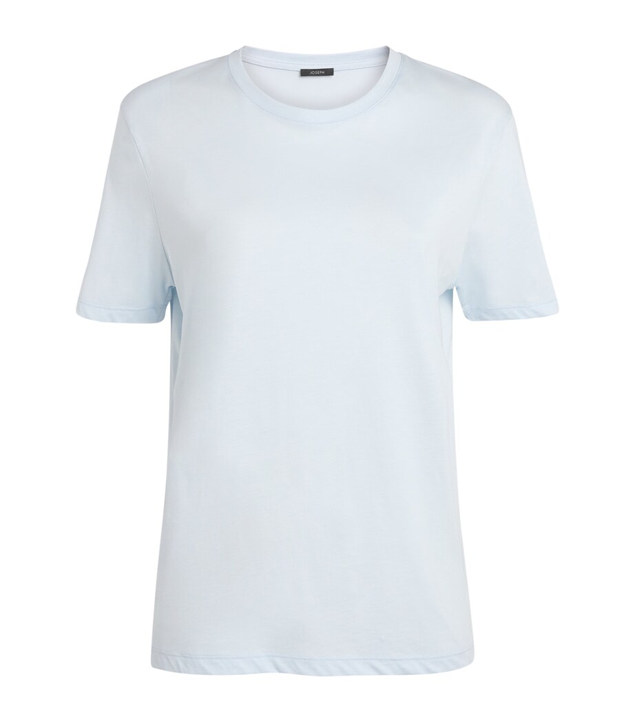 Cotton-Silk T-Shirt OXFORD BLUE Image 1
