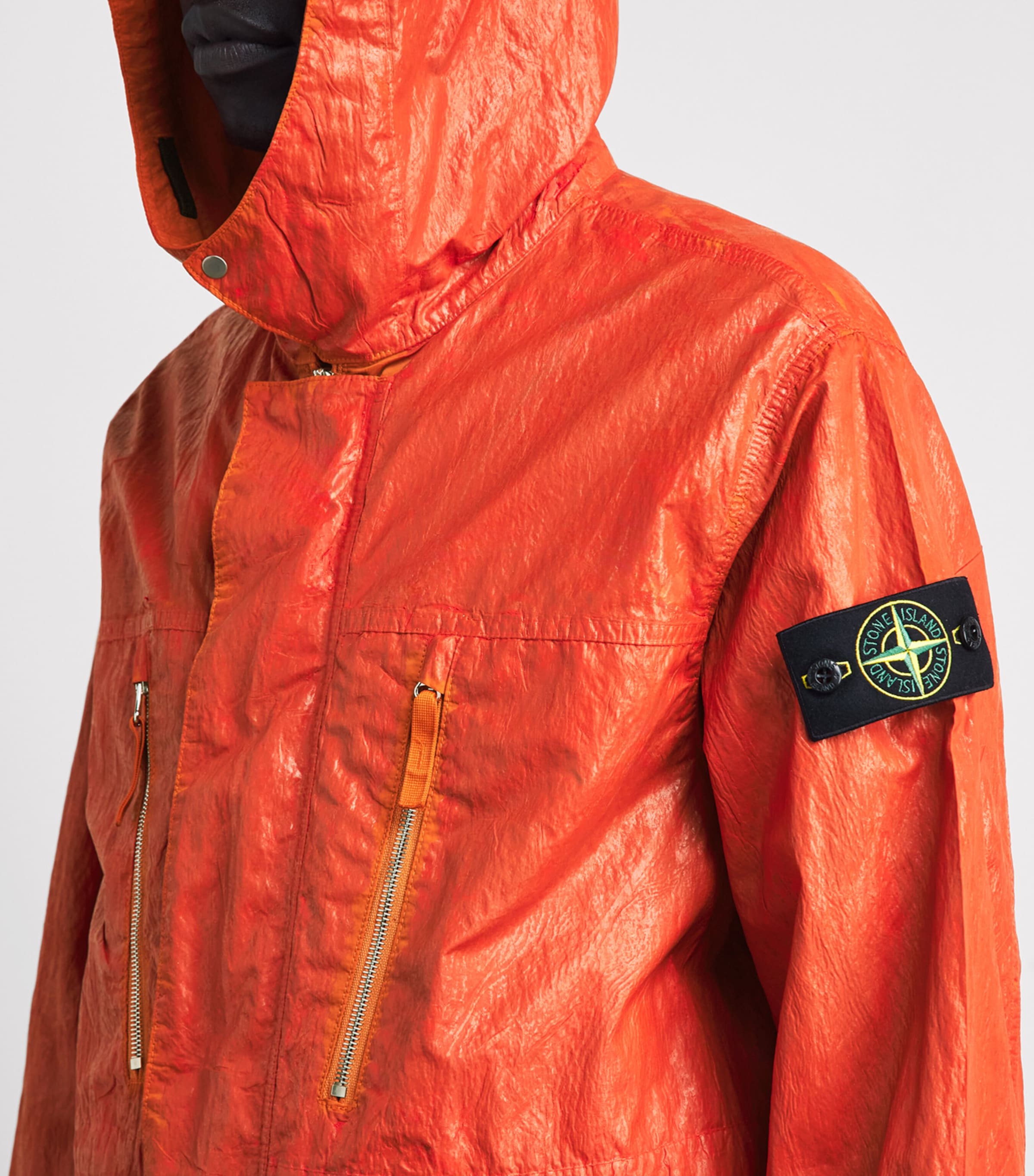 Stone Island Mens Slick Nylon Tela Jacket Image 3