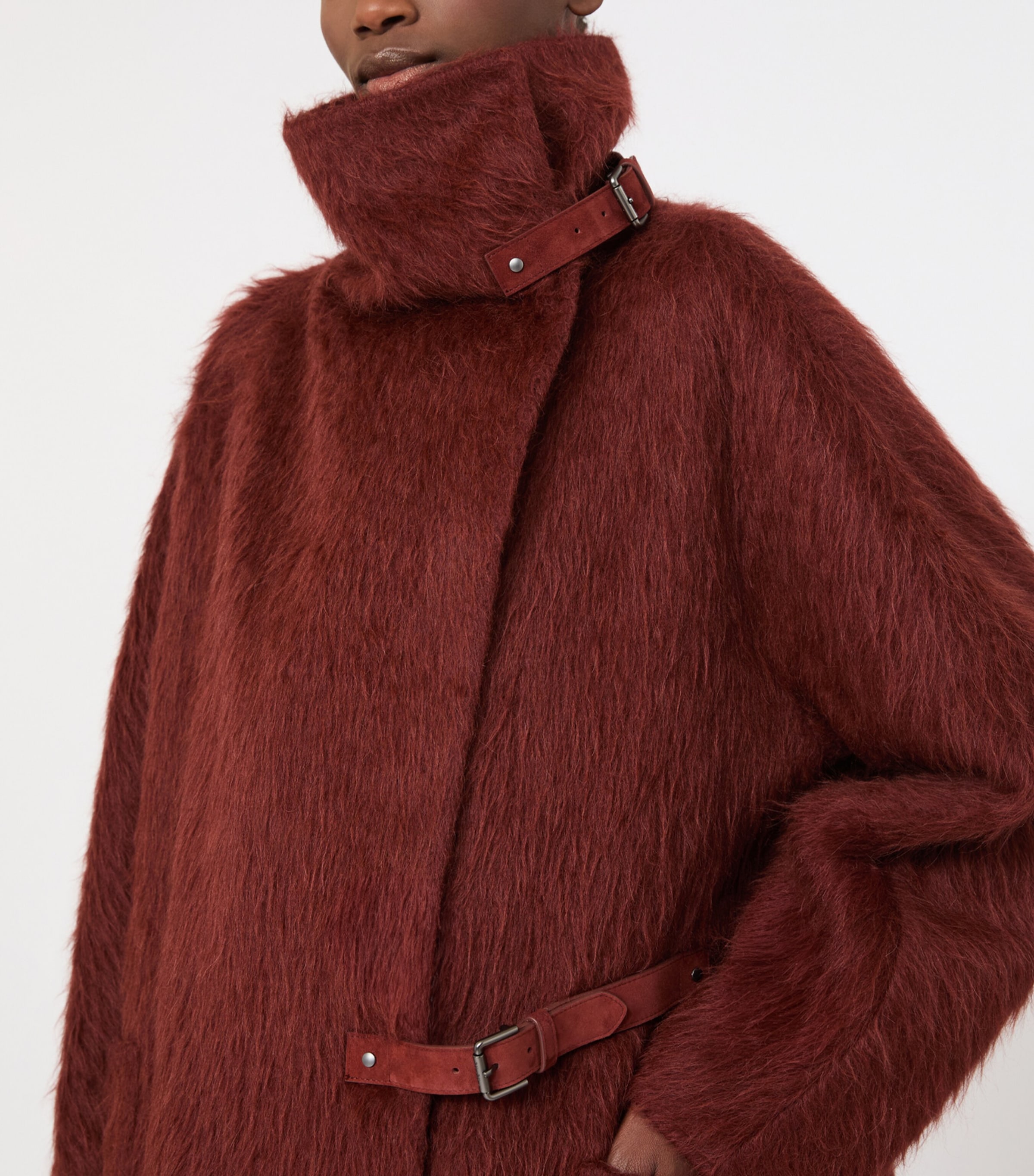 Max Mara Womens Virgin Wool-Alpaca Coat Rust Image 5