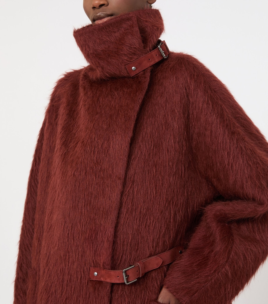 Max Mara Womens Virgin Wool-Alpaca Coat Rust Image 5