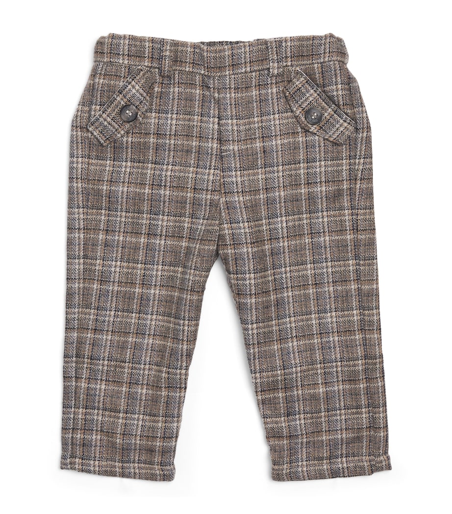 Wool-Blend Check Trousers (3 Months-4 Years) 68ECORCE Image 1