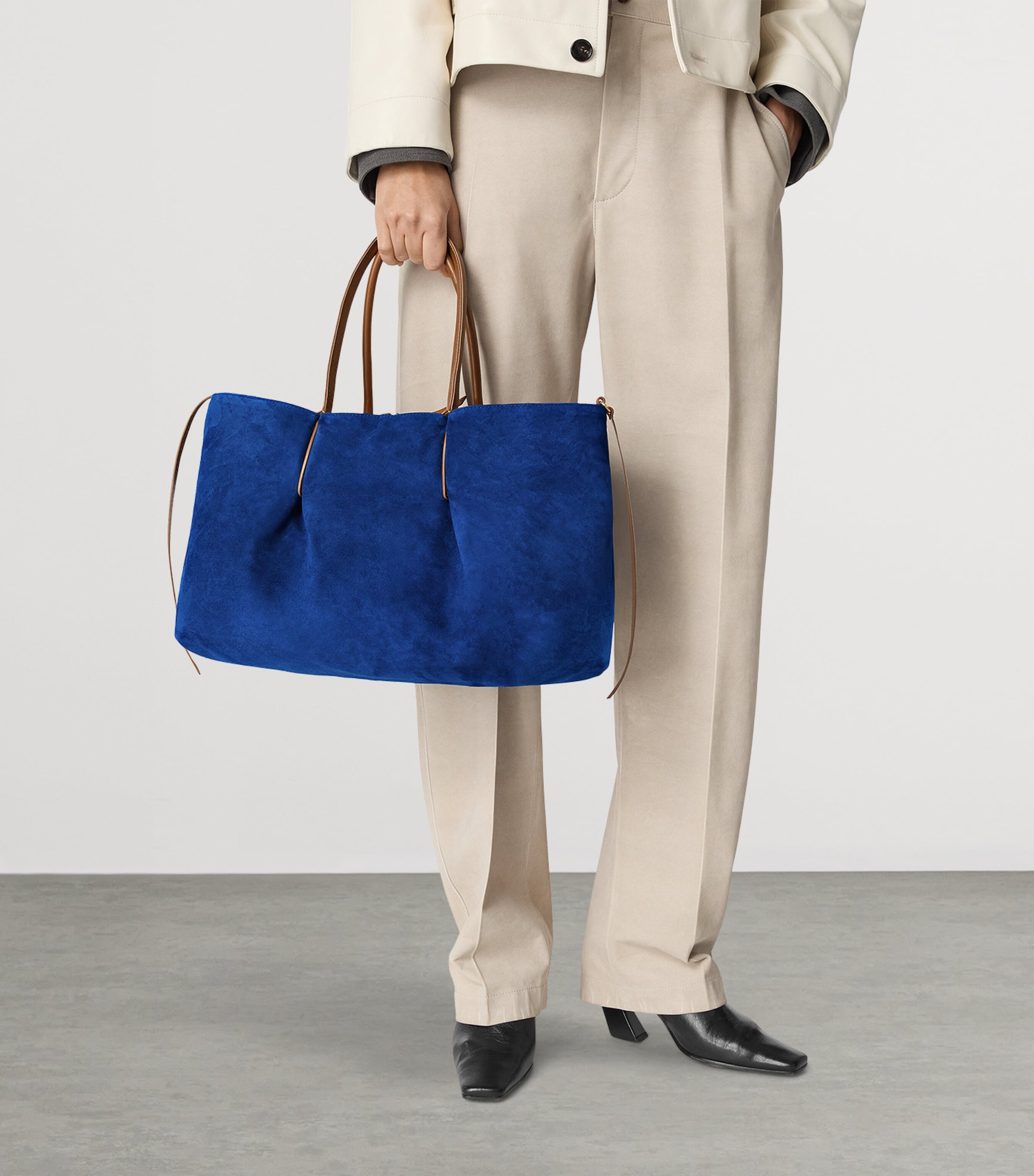 Intrecciato Leather Pinacoteca Tote Bag 2591 Image 6