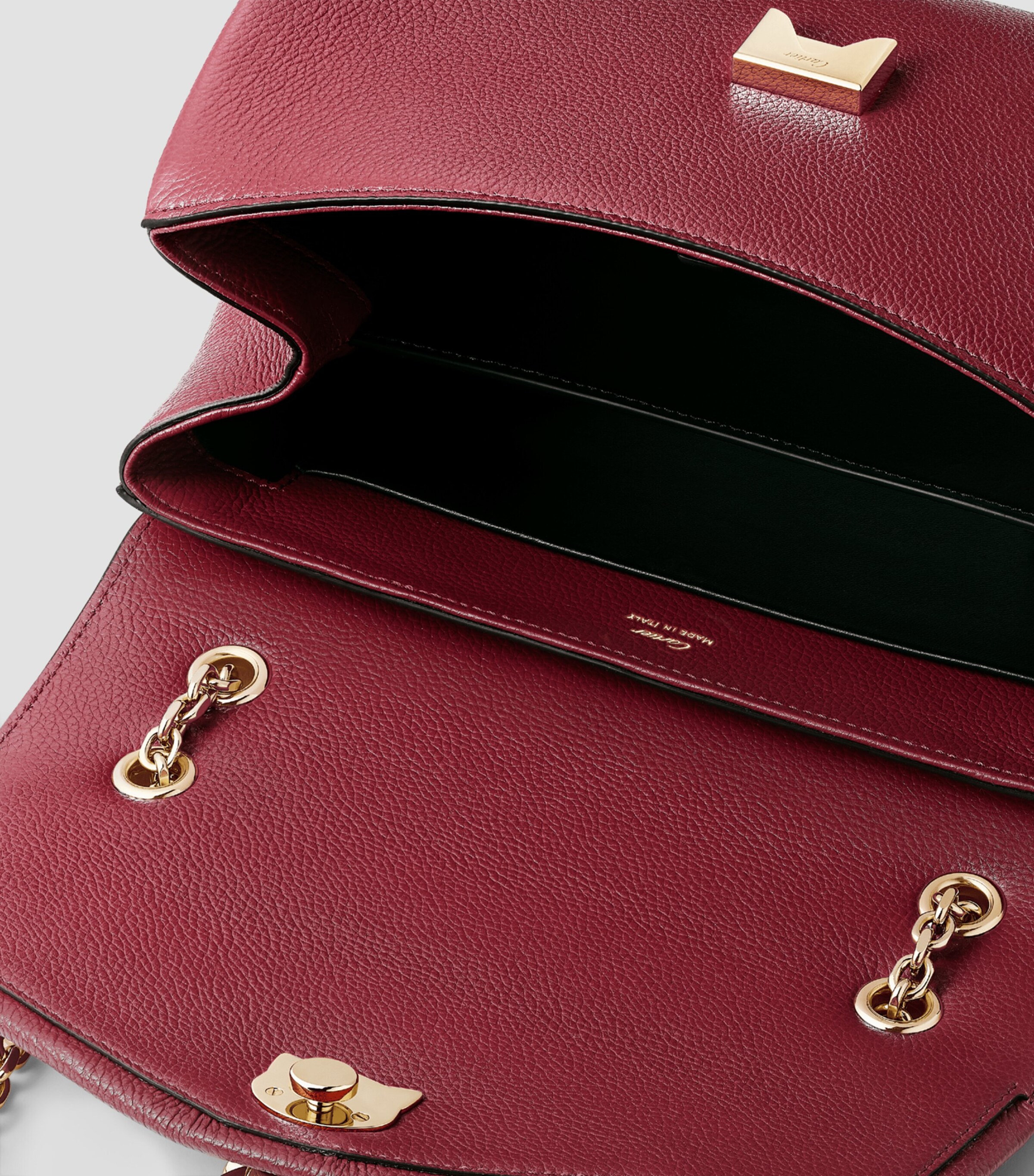 Small Leather Panthère de Cartier Shoulder Bag BURGUNDY Image 7