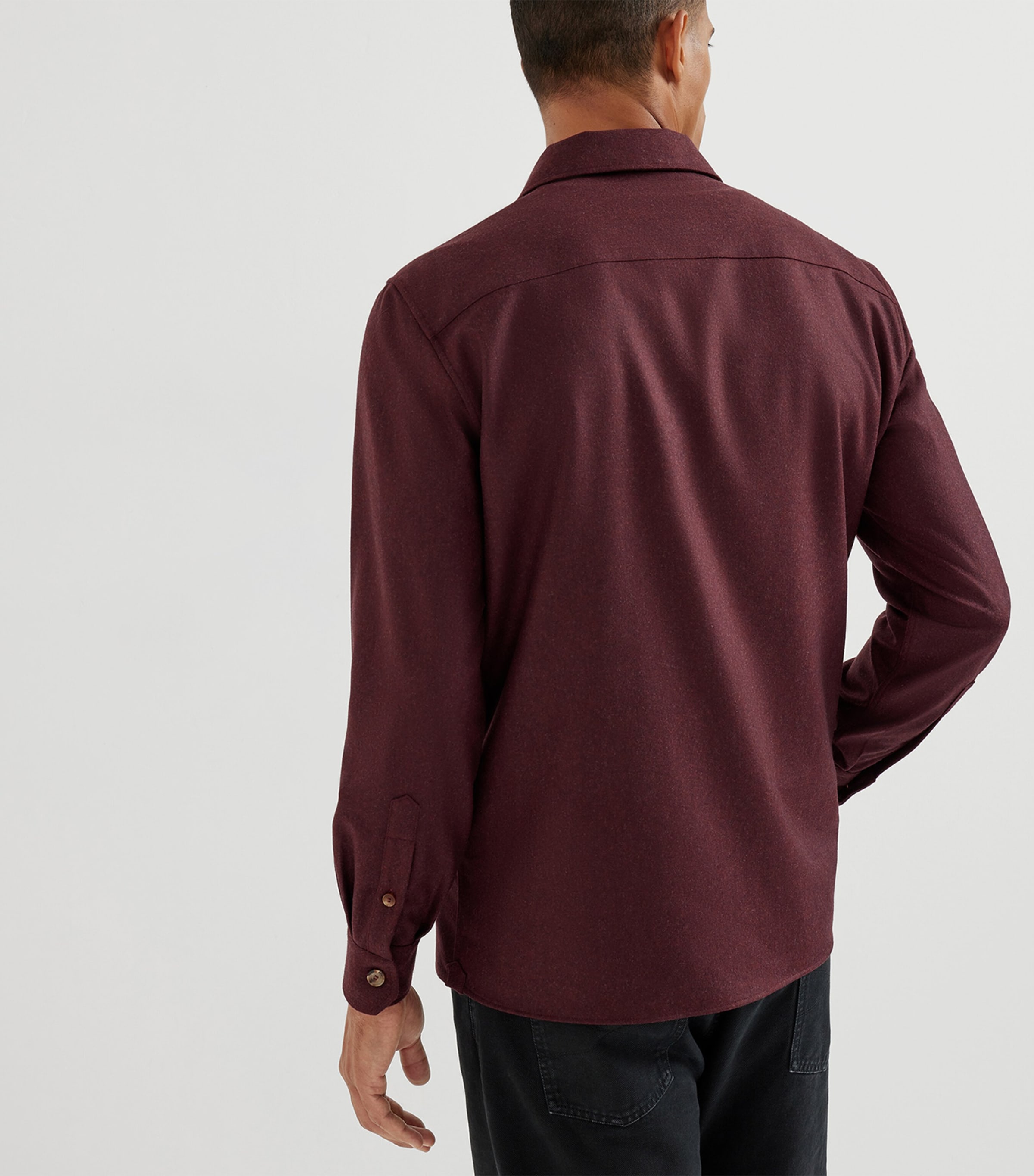 Virgin Wool Flannel Shirt C544 Image 3