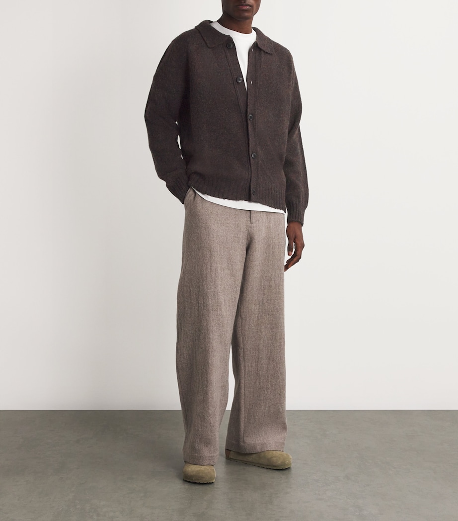 Wool Shetlan Cardigan MIDNIGHT MELANGE Image 2