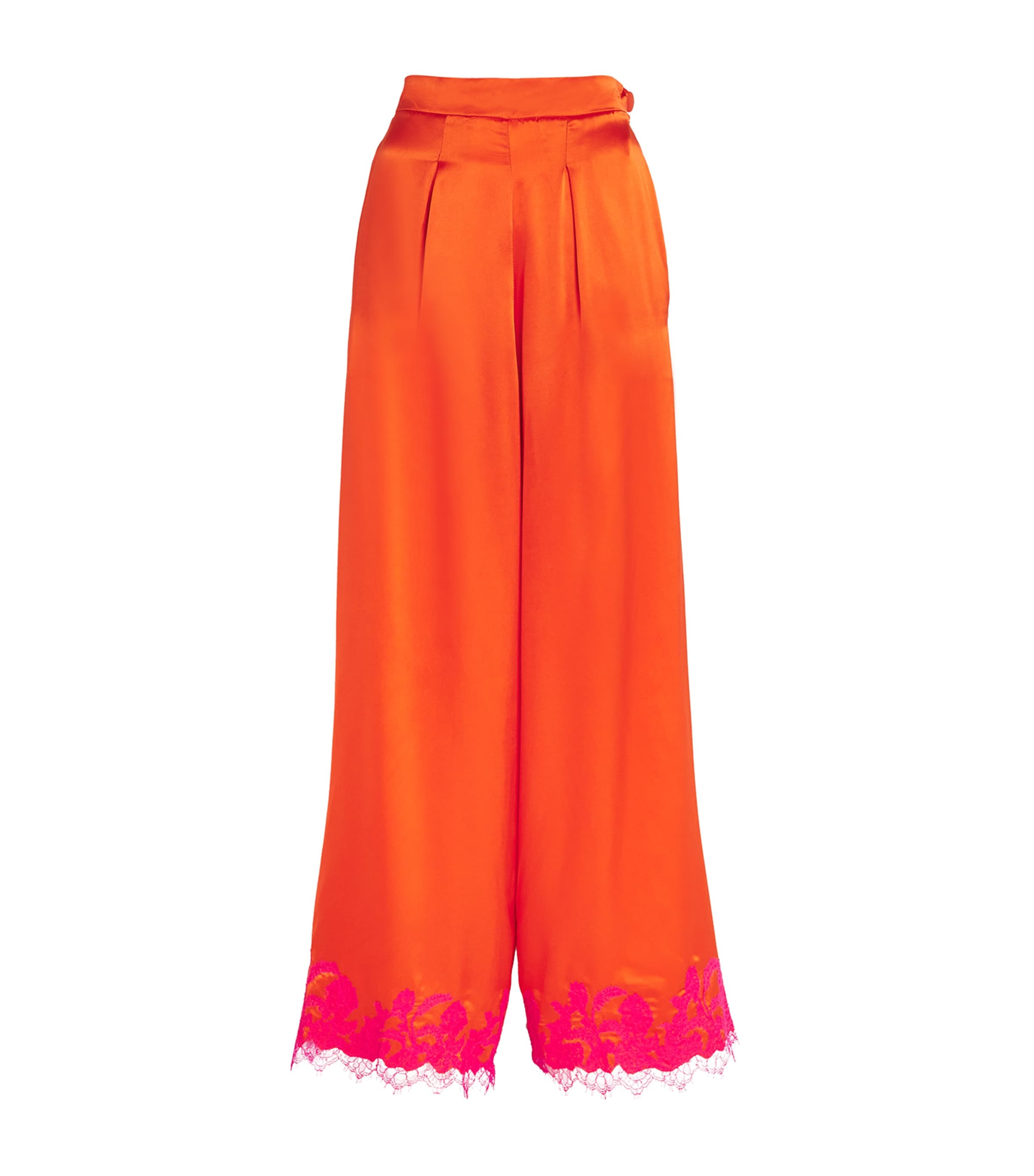 Shop Torlowei Silk Tokoni Pyjama Trousers In Orange