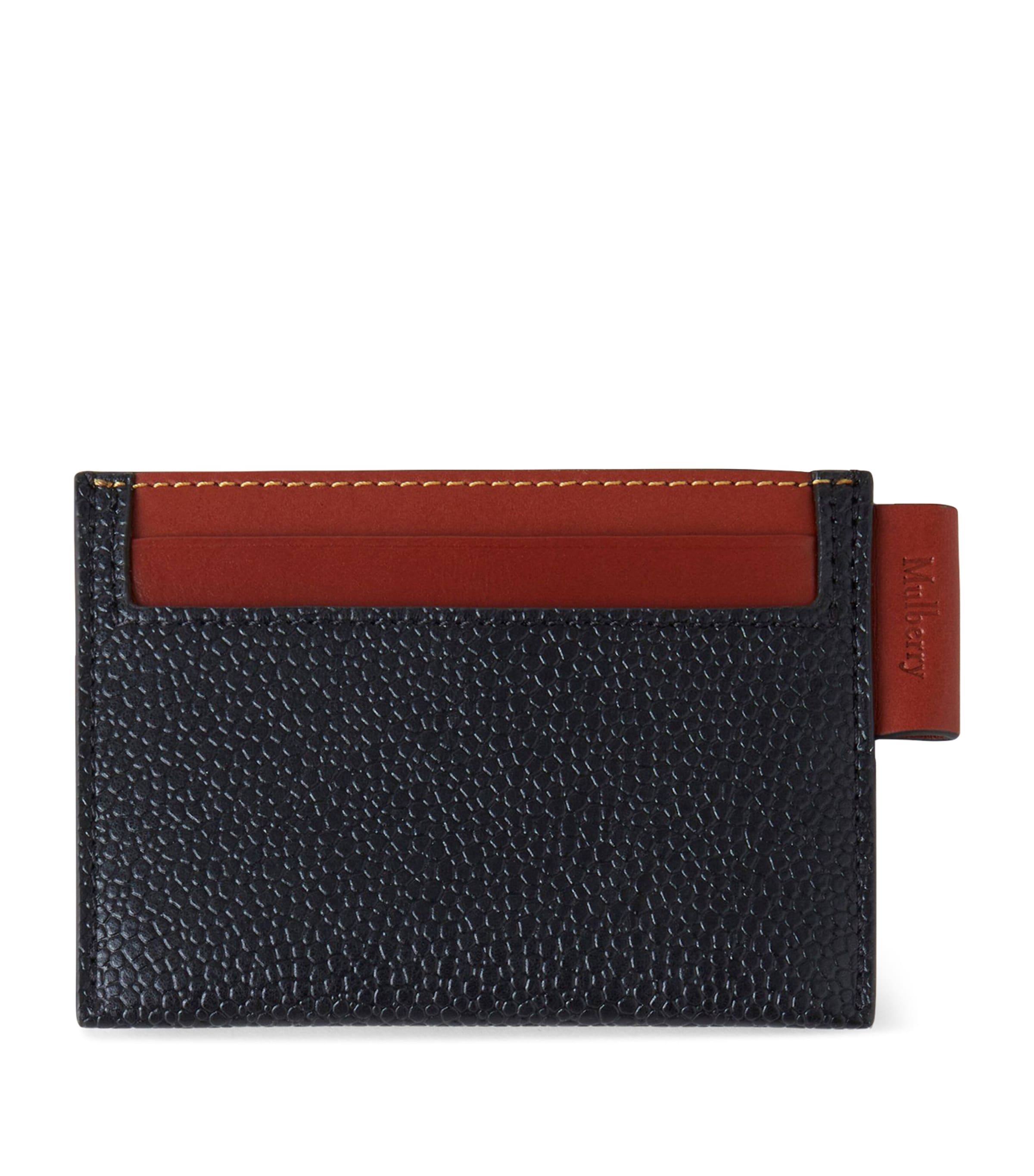 Mulberry Leather Card Holder In Black