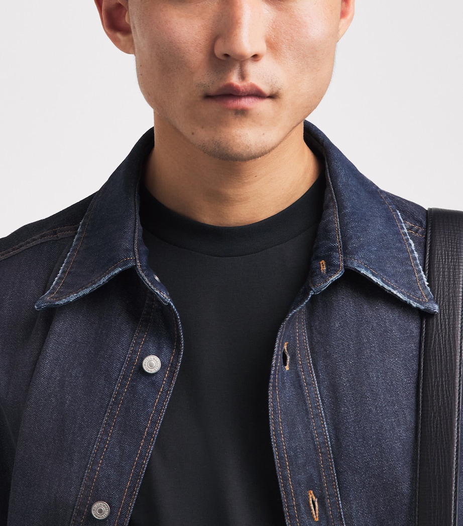 Rag & Bone Mens Cotton Jacob T-Shirt Jet Black Image 3