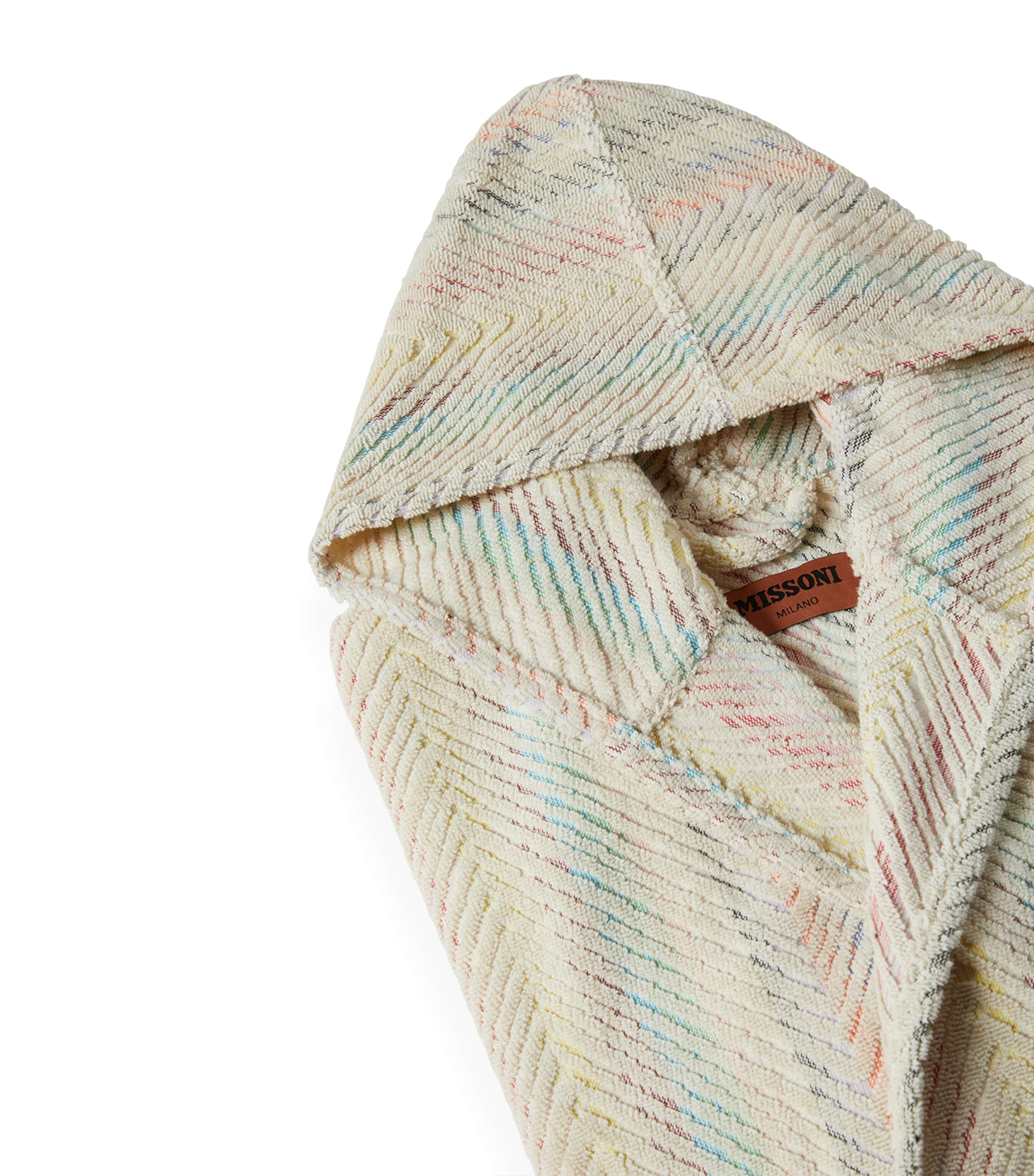 Towelling Herringbone Harmony Robe (Extra Large) 100 - MULTI Image 2