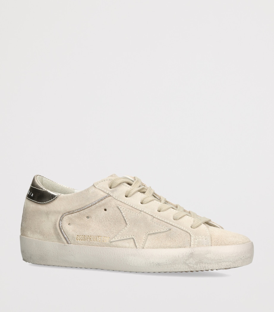 Golden Goose Womens Suede Super Star Sneakers Beige Comb Image 3