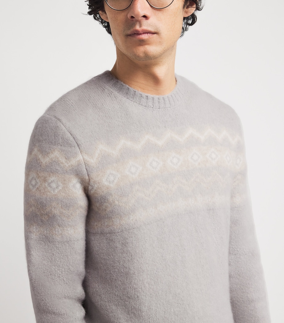 Cashmere-Blend Jacquard Sweater ARGILLA, SABBIA E BI Image 6