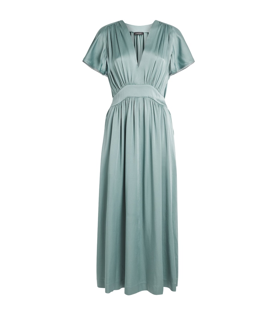 Fabiana Filippi Womens Satin Cape-Effect Midi Dress Verde Image 1