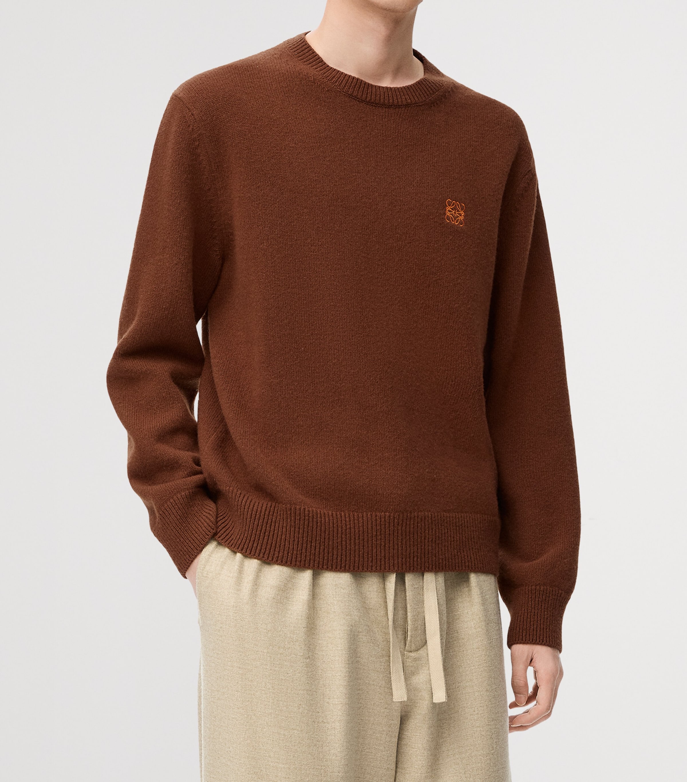 Wool Anagram Sweater BROWN Image 2