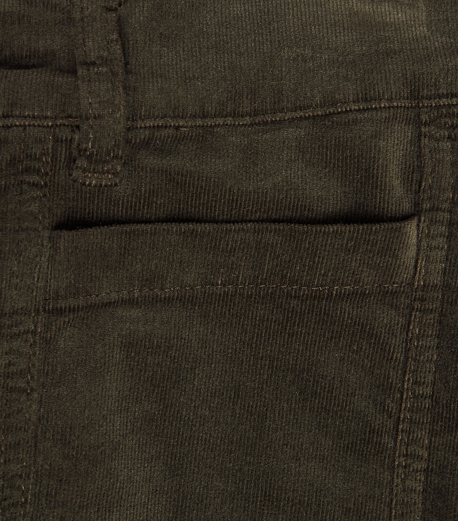 FRAME Womens Corduroy Le Slim Palazzo Wide-Leg Jeans Rich Military Image 6