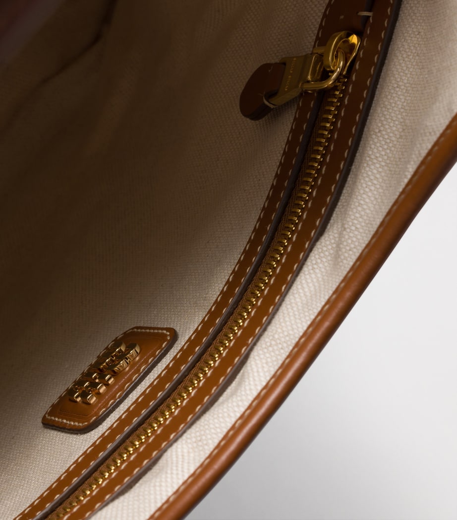 Canvas-Leather Ivy Tote Bag F067K Image 6