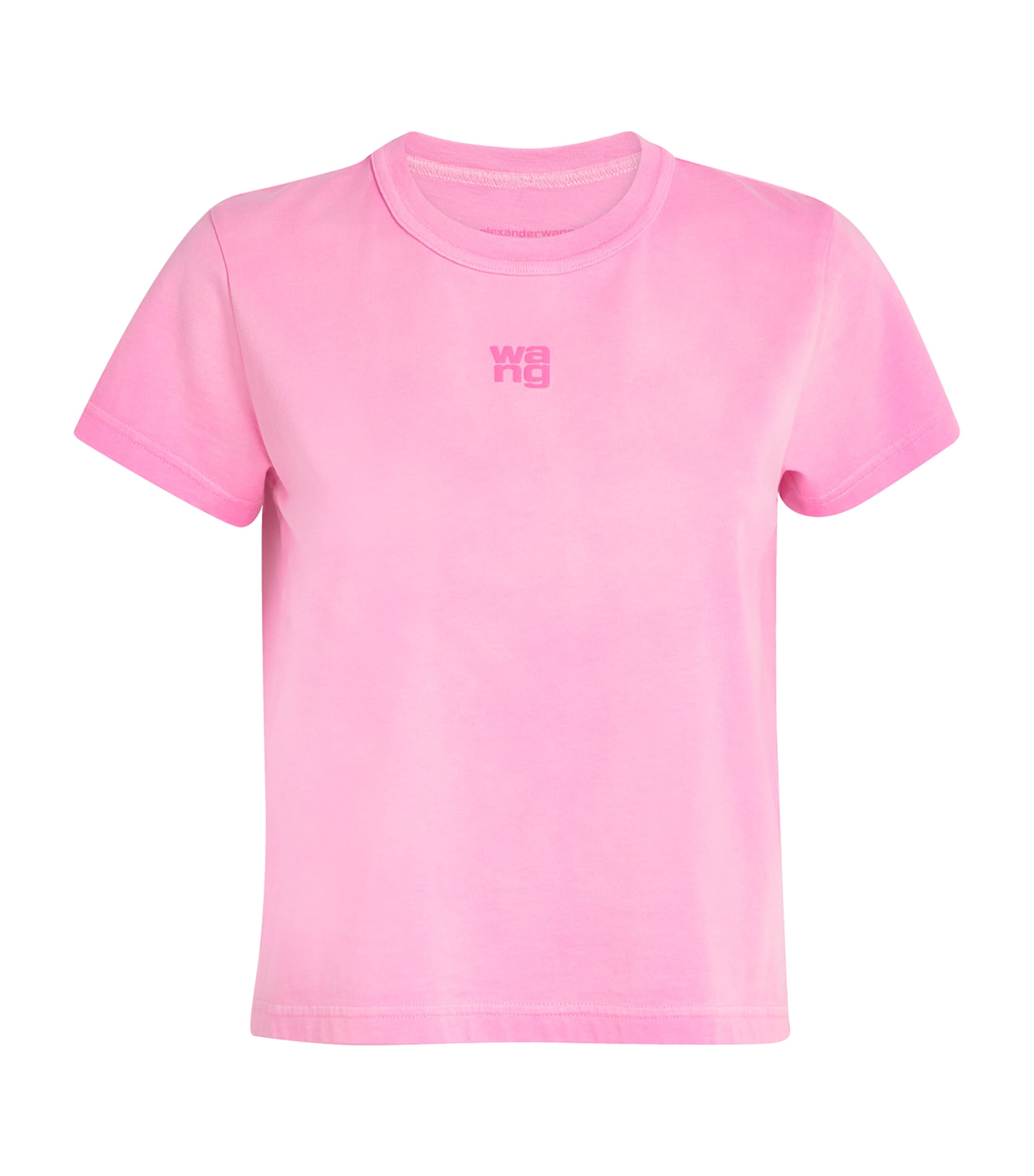 Alexander Wang Cotton Logo T-shirt In Pink