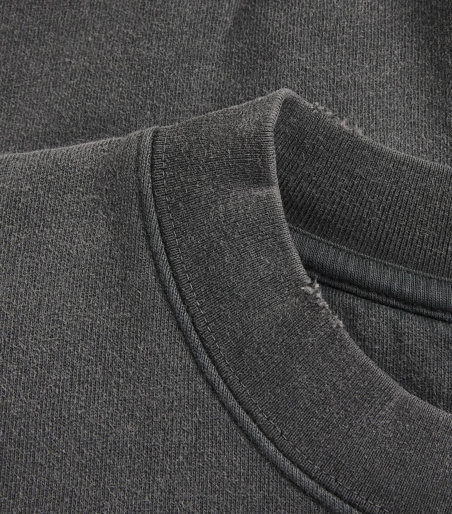 ANINE BING Womens Logo Tyler Sweatshirt Washed Black Image 5
