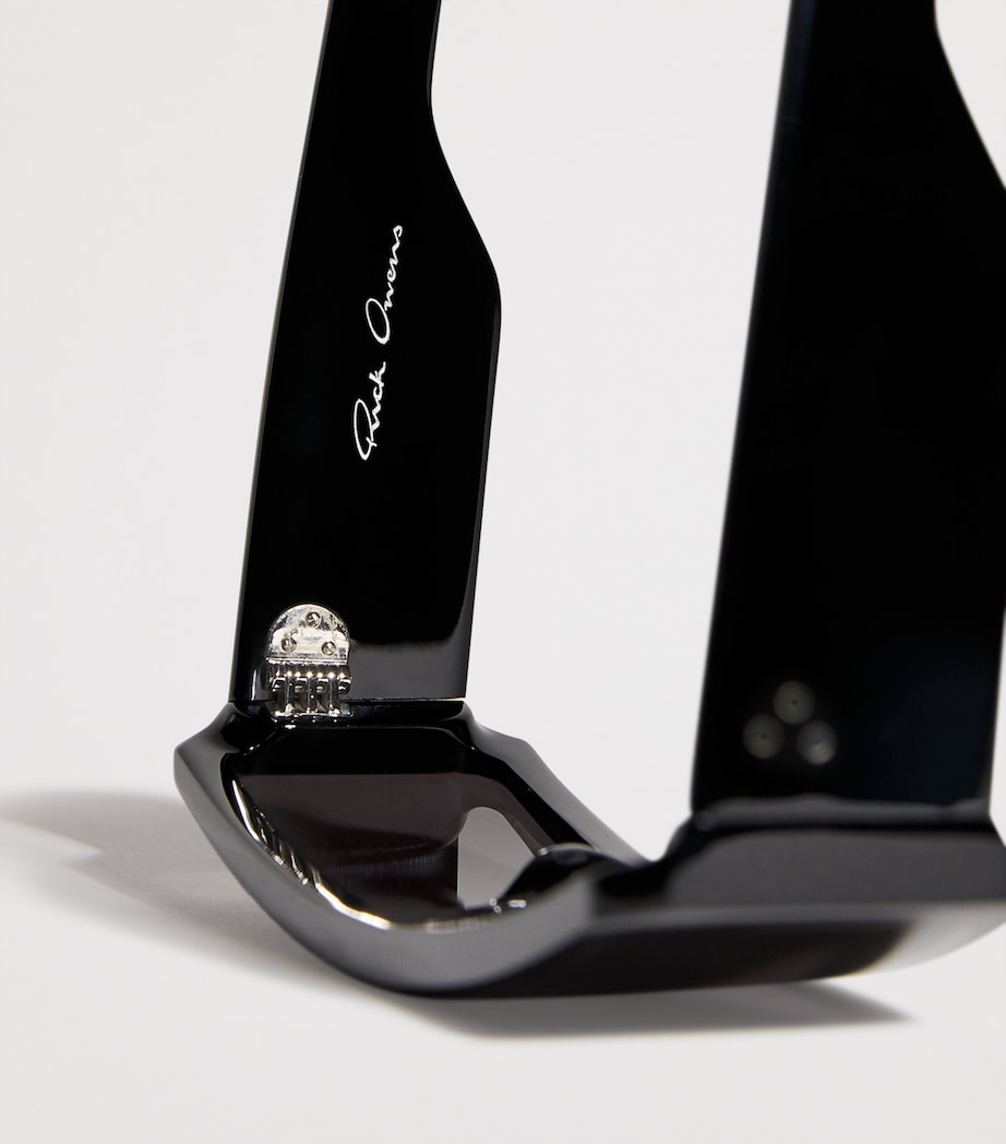 Acetate Geth Sunglasses BLK TMPL/BLKLNS/0909 Image 5