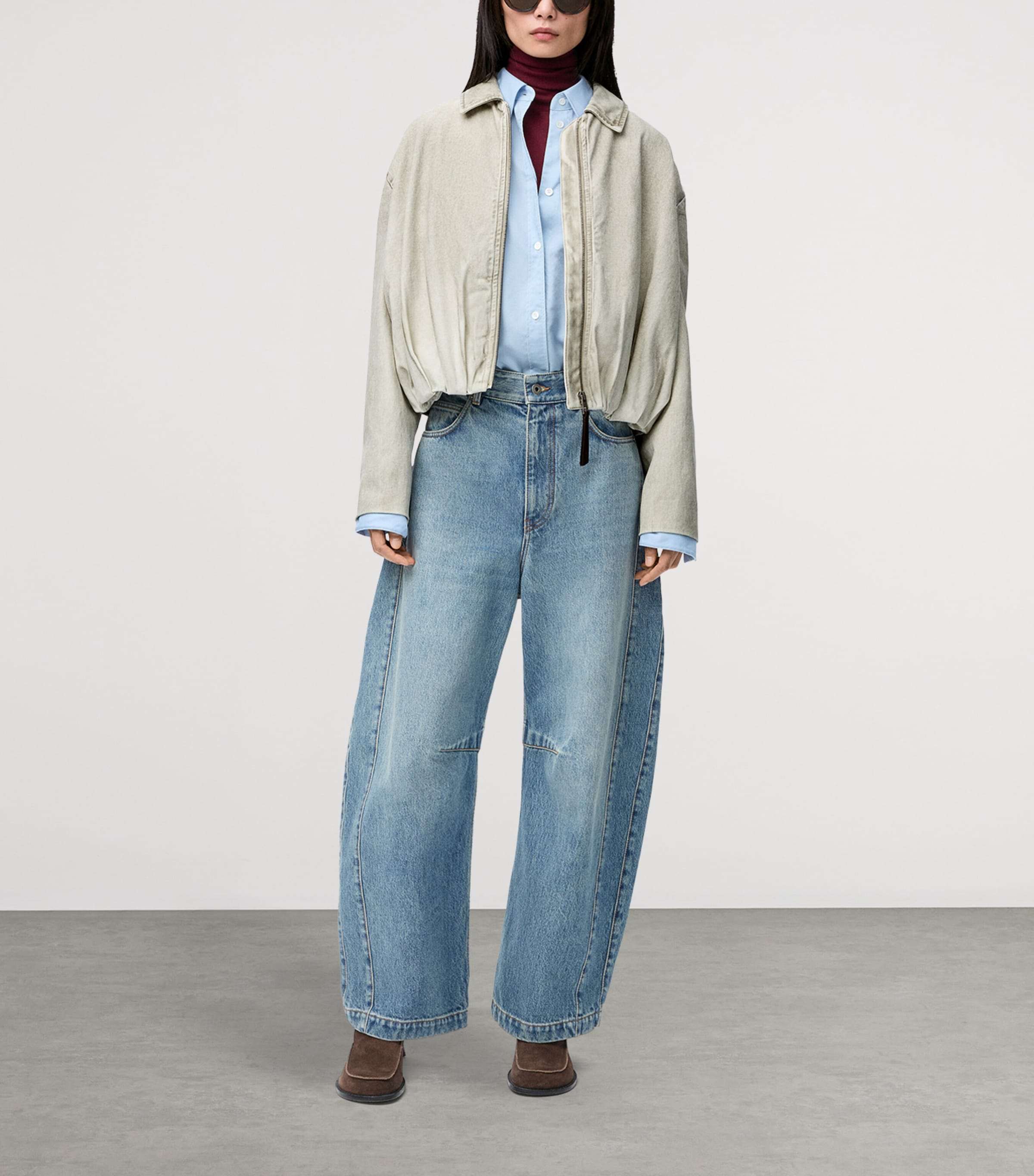 Cotton Draped Jacket LIGHT GREY Image 2