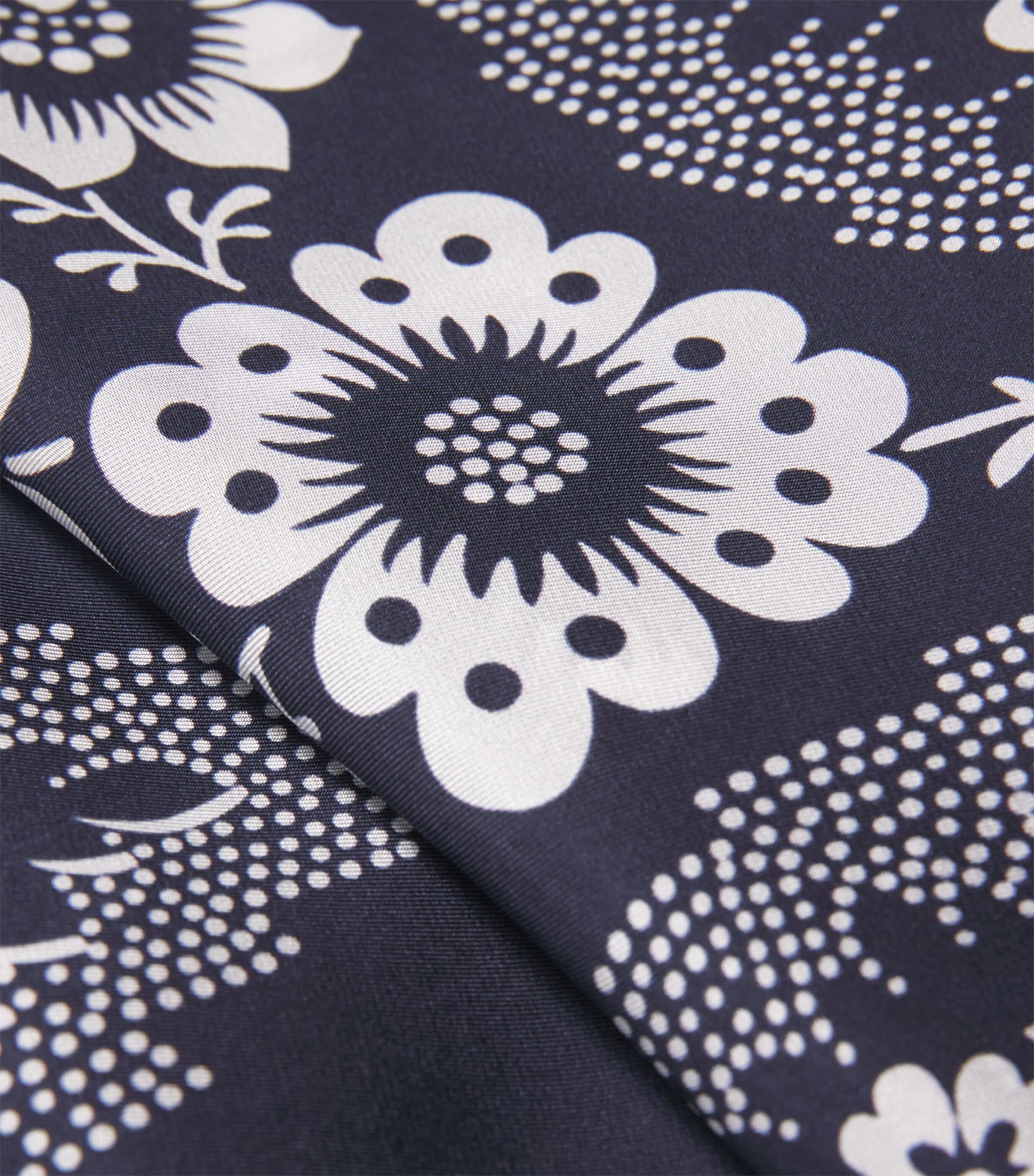 Silk Printed Square Scarf NAVY BANDANA PRINT Image 2
