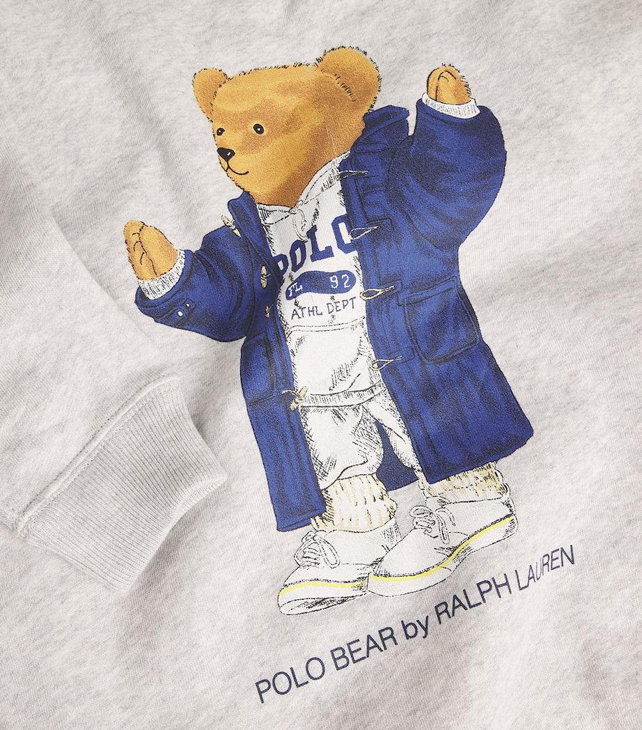 Cotton-Blend Polo Bear Sweatshirt LIGHT SMOKE HEATHER Image 5