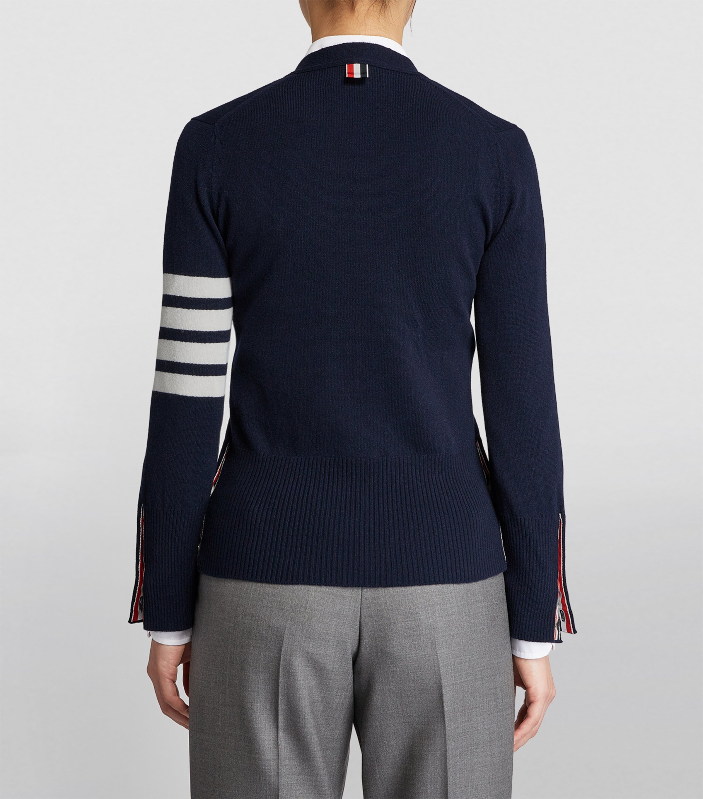 Cashmere 4-Bar Cardigan NAVY Image 4