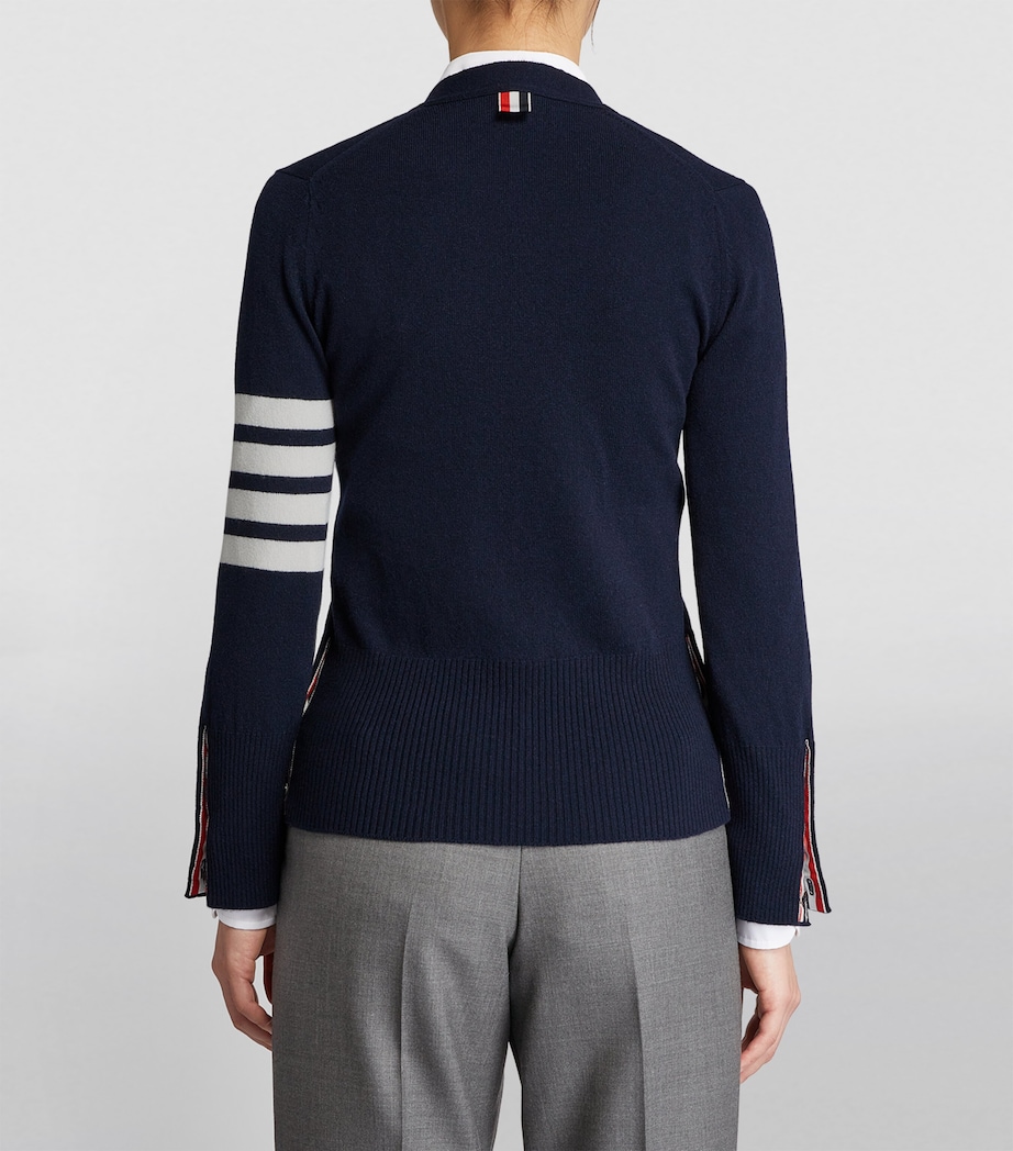 Cashmere 4-Bar Cardigan NAVY Image 4