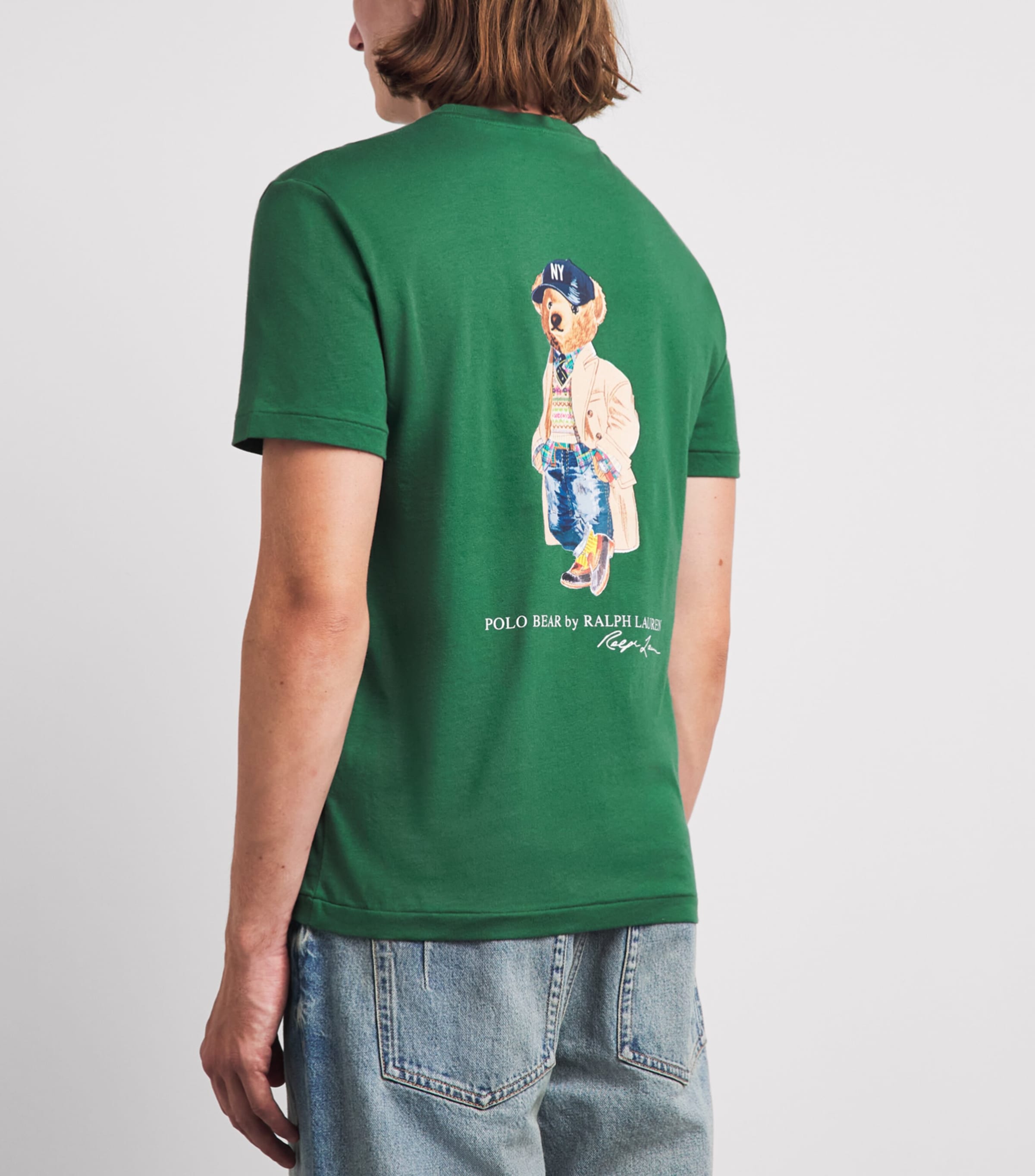 Polo Ralph Lauren Mens Cotton Logo Custom Slim-Fit T-Shirt Verano Green Image 5