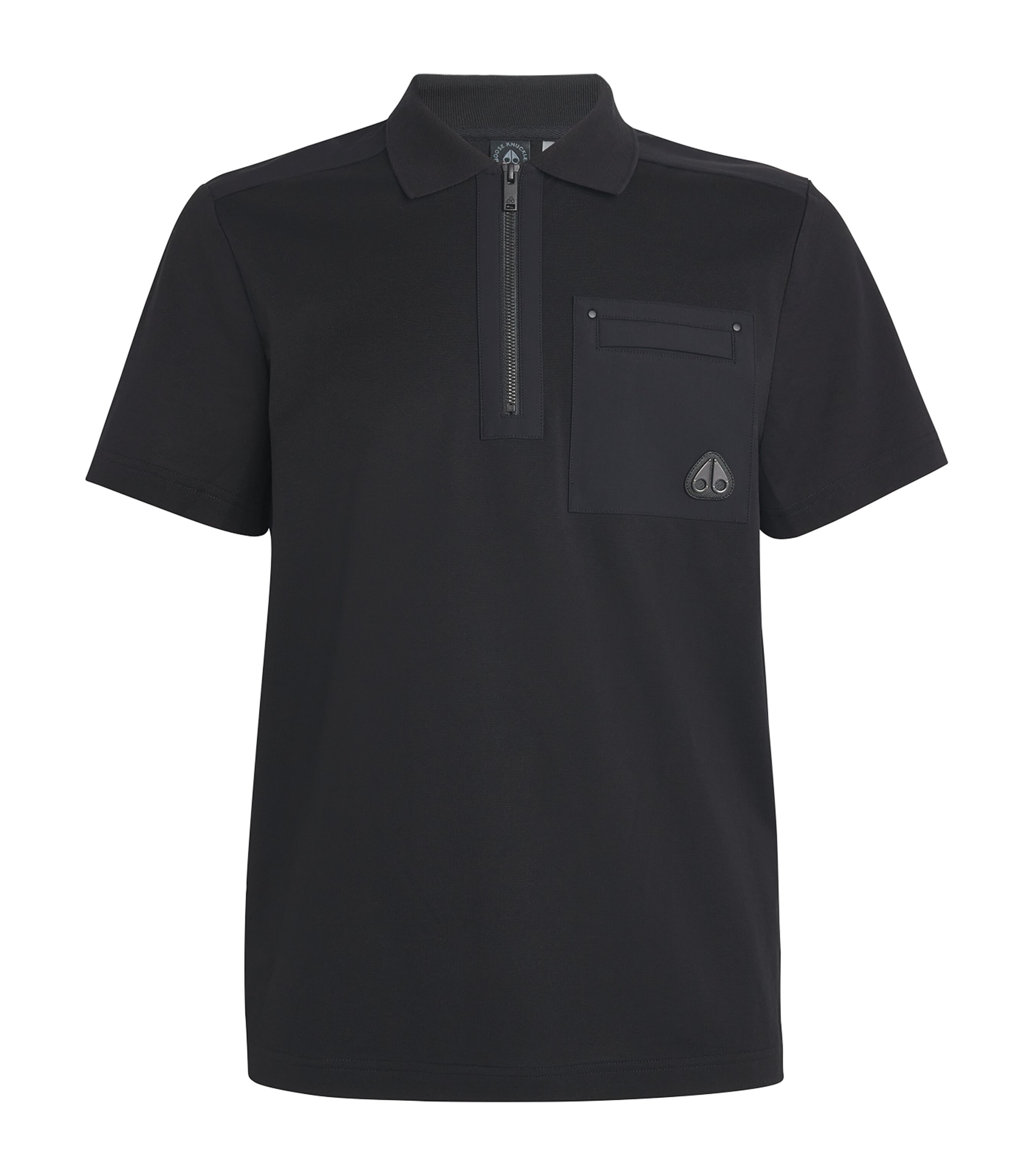 Cotton Dalon Chest Pocket Polo Shirt BLACK - 292 Image 1