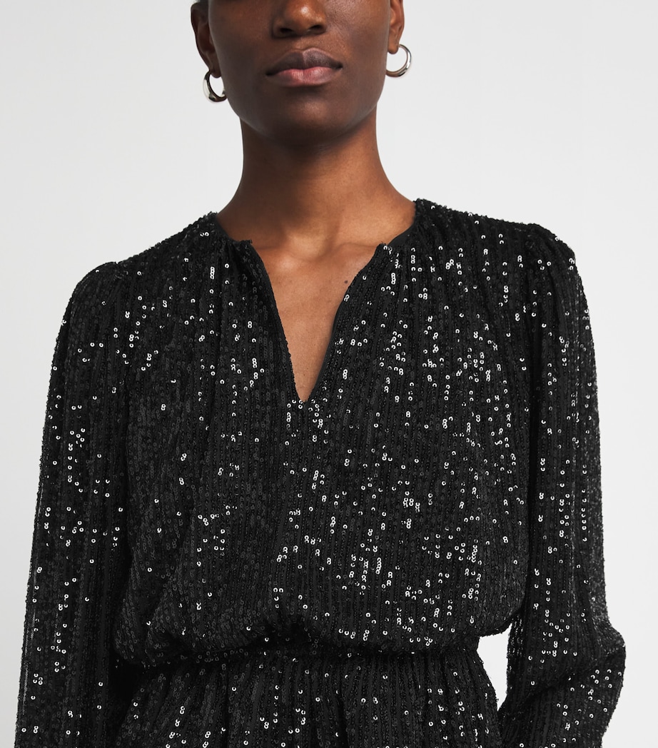 Sequinned Vilma Blouse BLACK Image 6