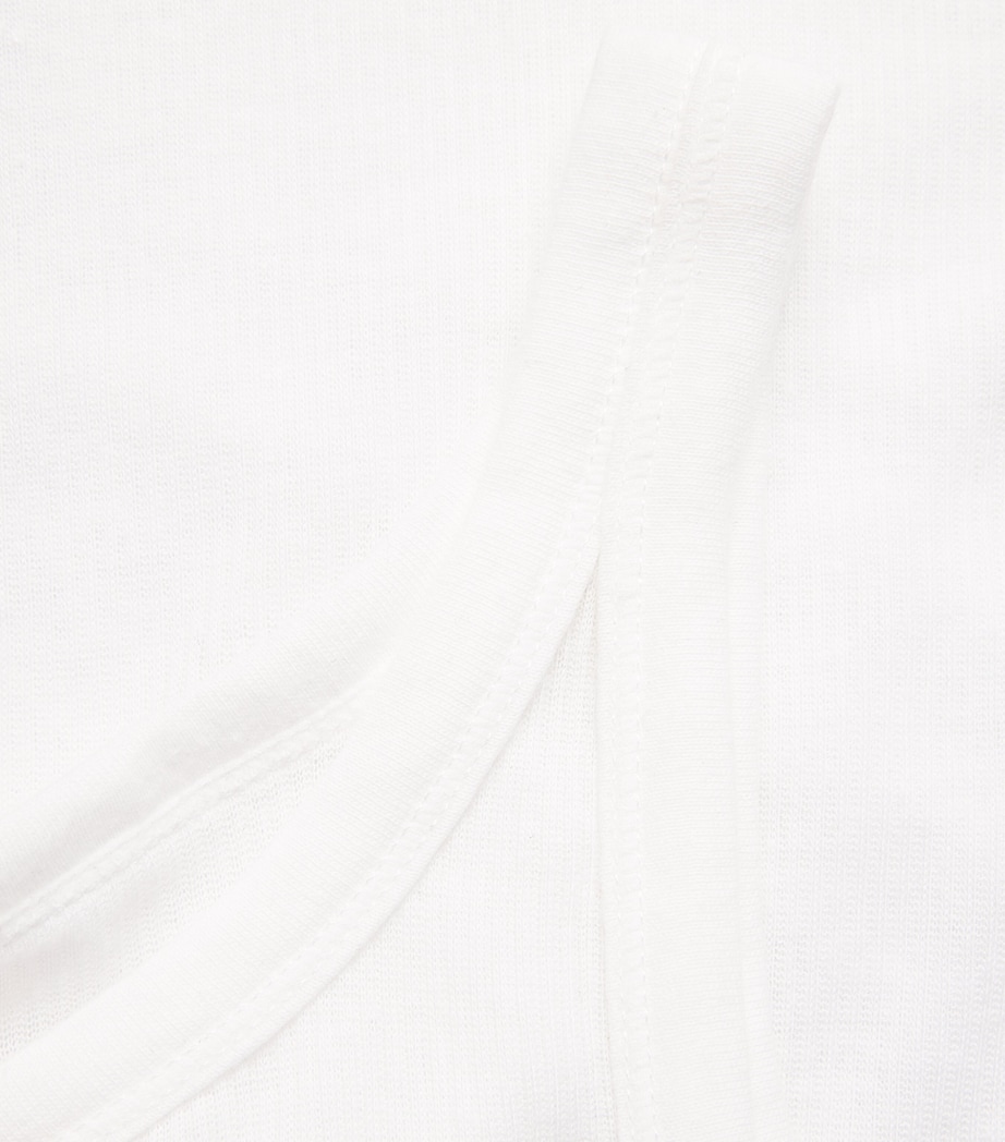 Skims Womens Semi-Sheer Ribbed Tank Top Snow Image 6