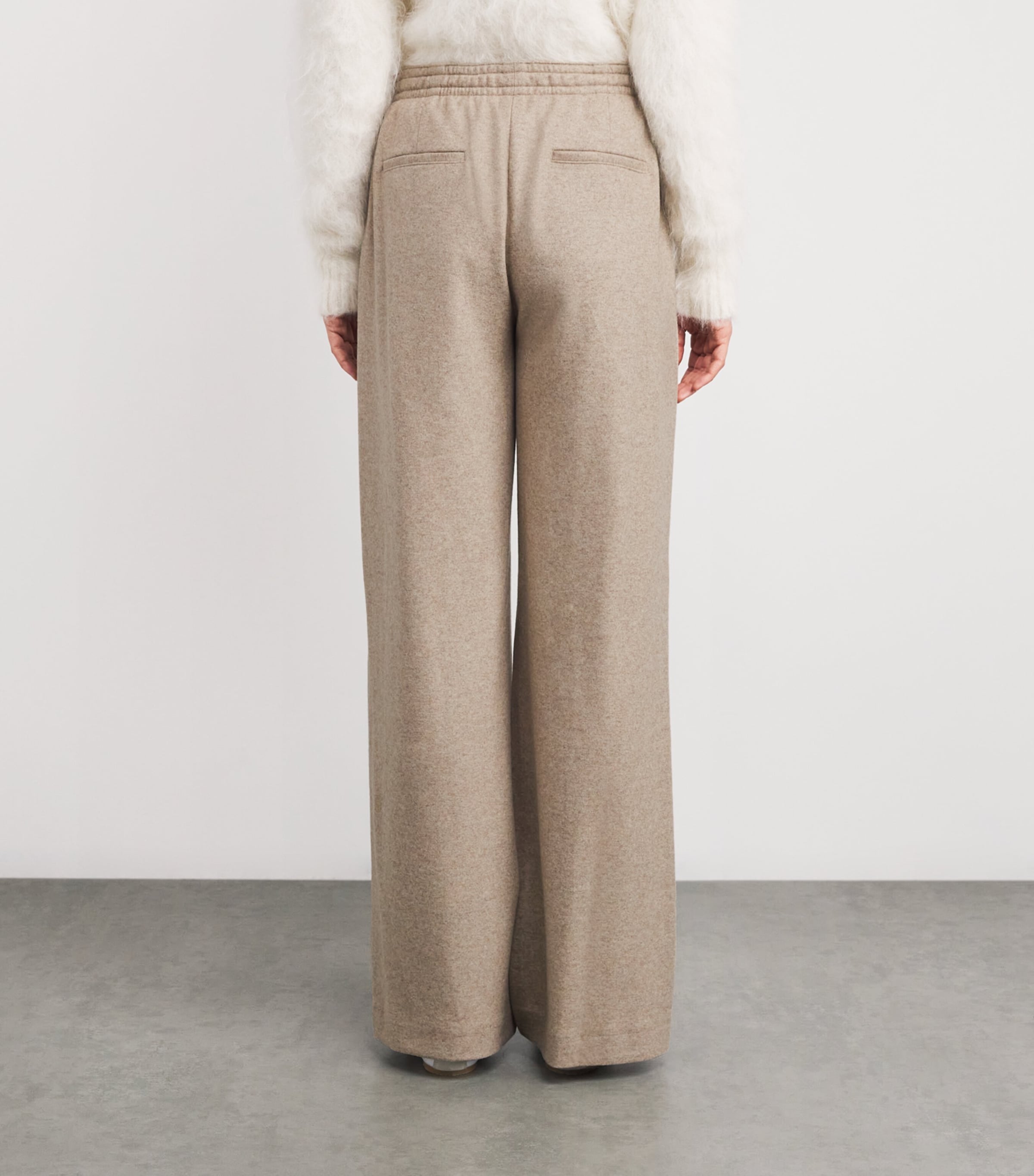 Wool-Blend Wide-Leg Trousers 311HMA Image 4
