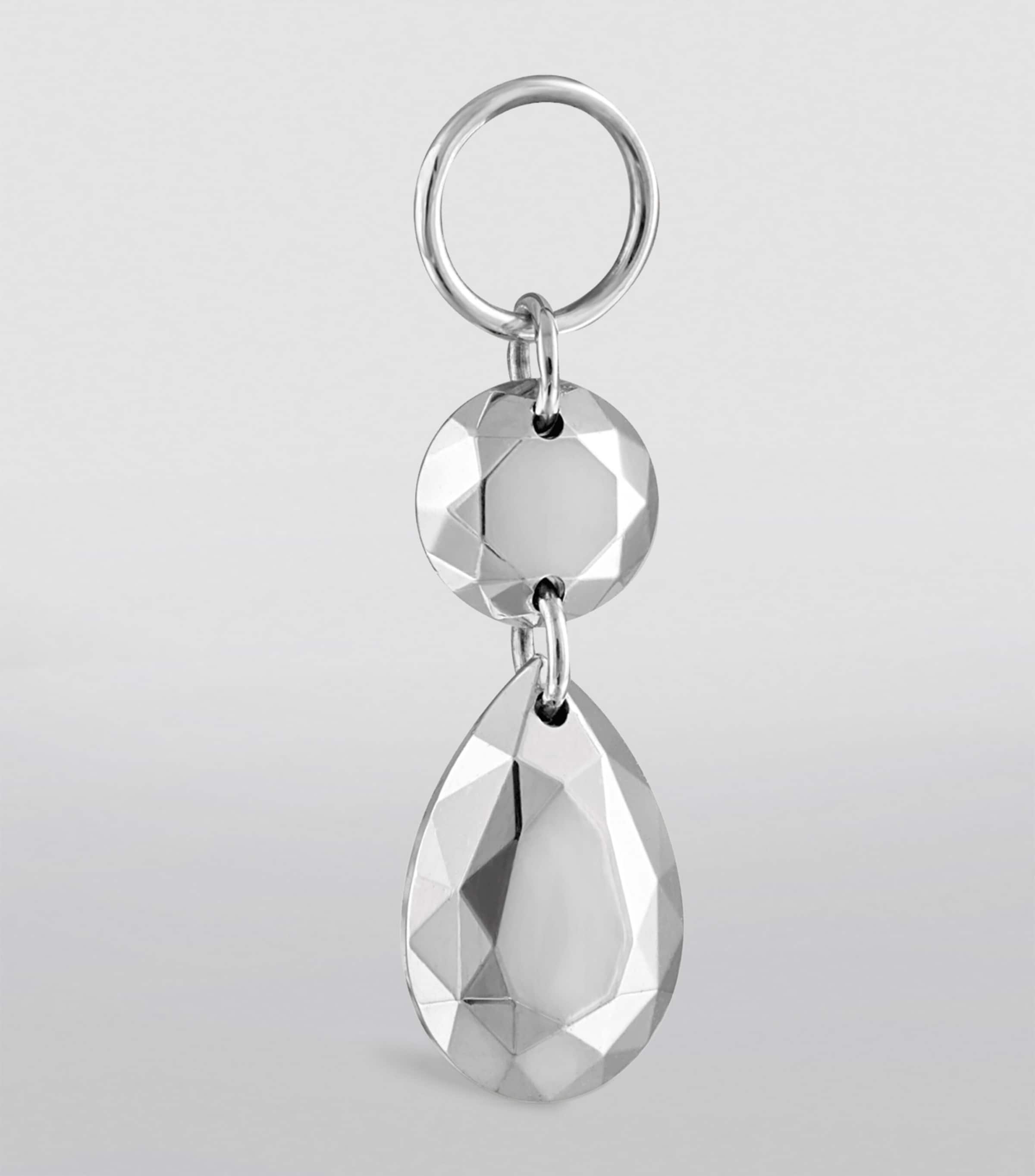 Double Faceted Gold Charm WHITE GOLD Image 2